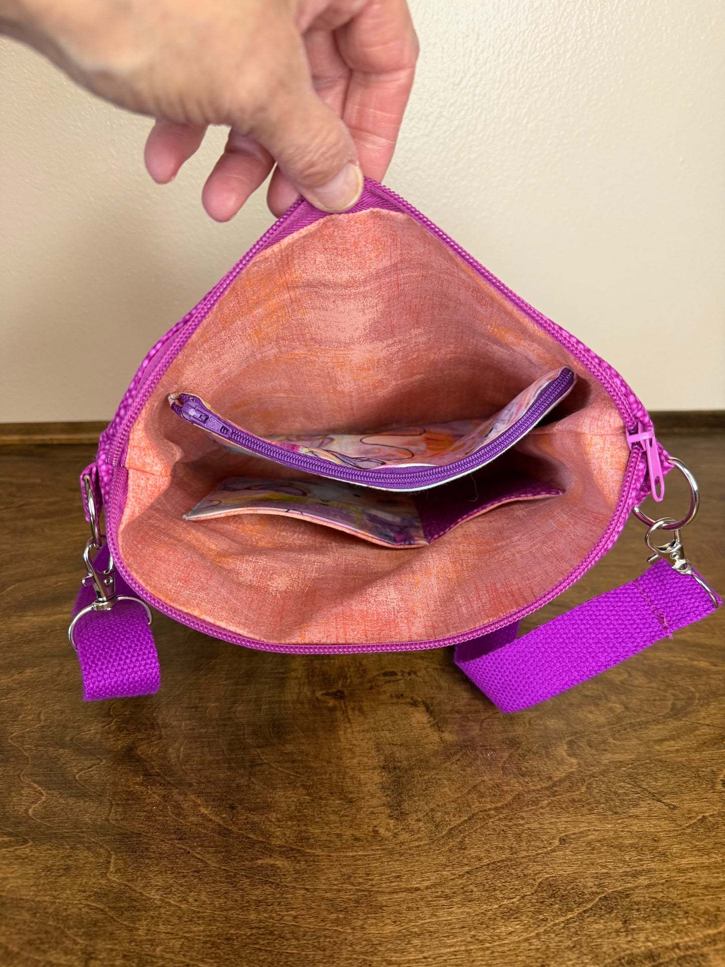 Sally Bag - Pink/Violet Abstract