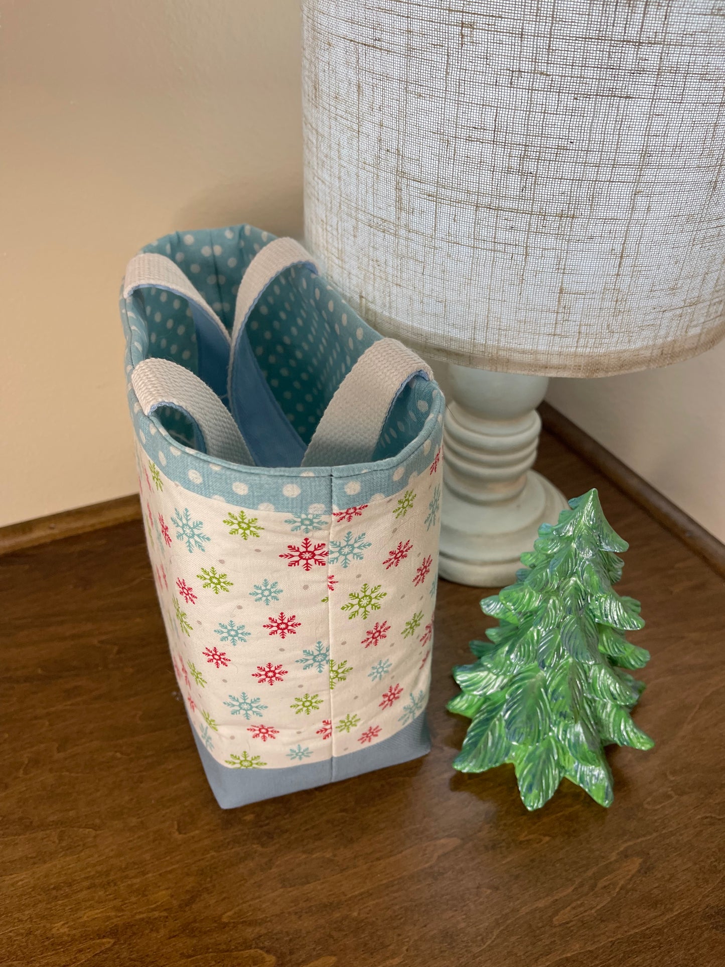 Designer Tote - Pastel Snowflakes