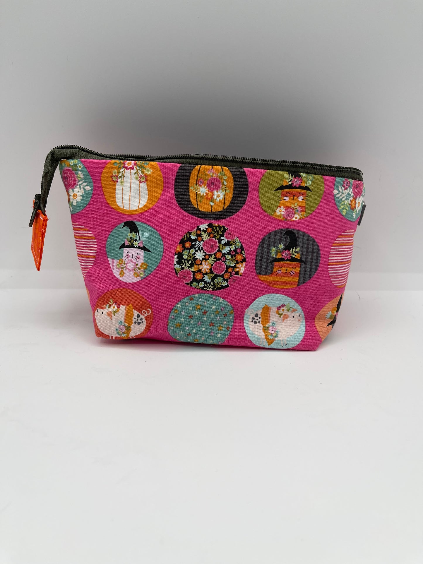 Zipper Bucket Bag - Halloween Cats