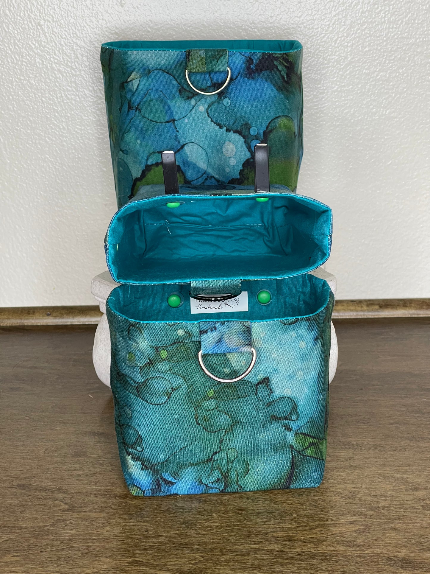 Car Vent Bag - Teal and Green Marble