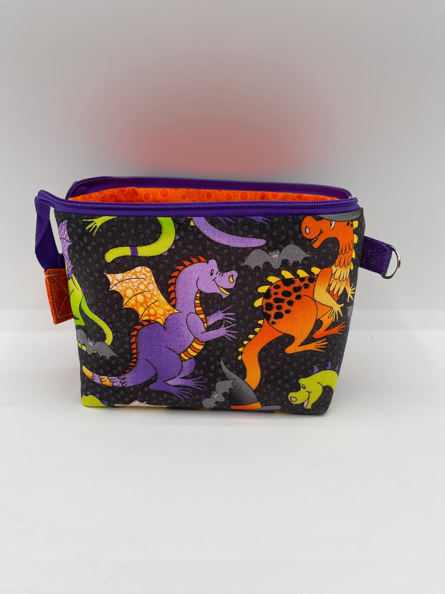 Zipper Bucket Bag - Halloween Dragons