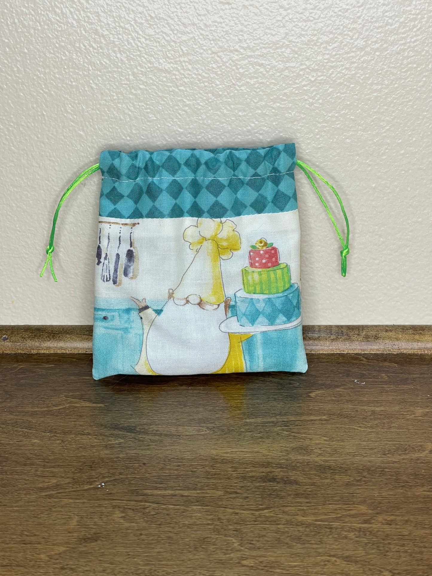 Drawstring Flat Bag - Baking Gnomes