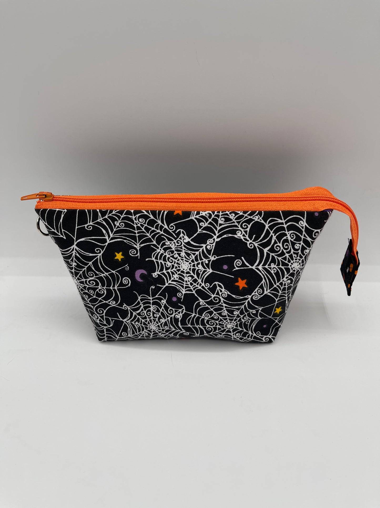 Zipper Bucket Bag - Halloween Spider Webs
