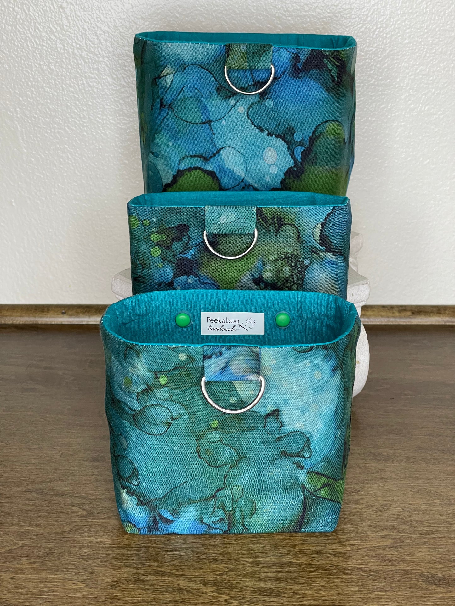 Car Vent Bag - Teal and Green Marble