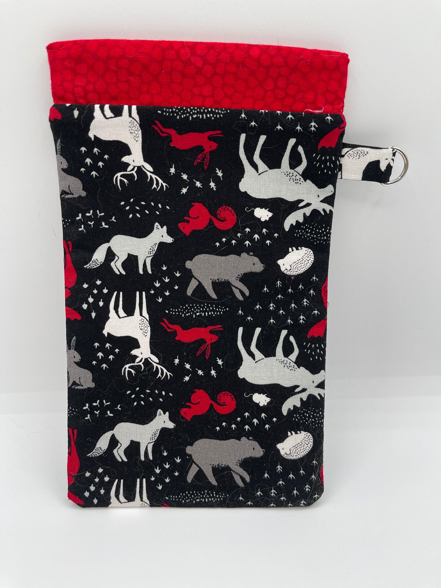 Snappy Bag - Woodland Creatures Red and Black