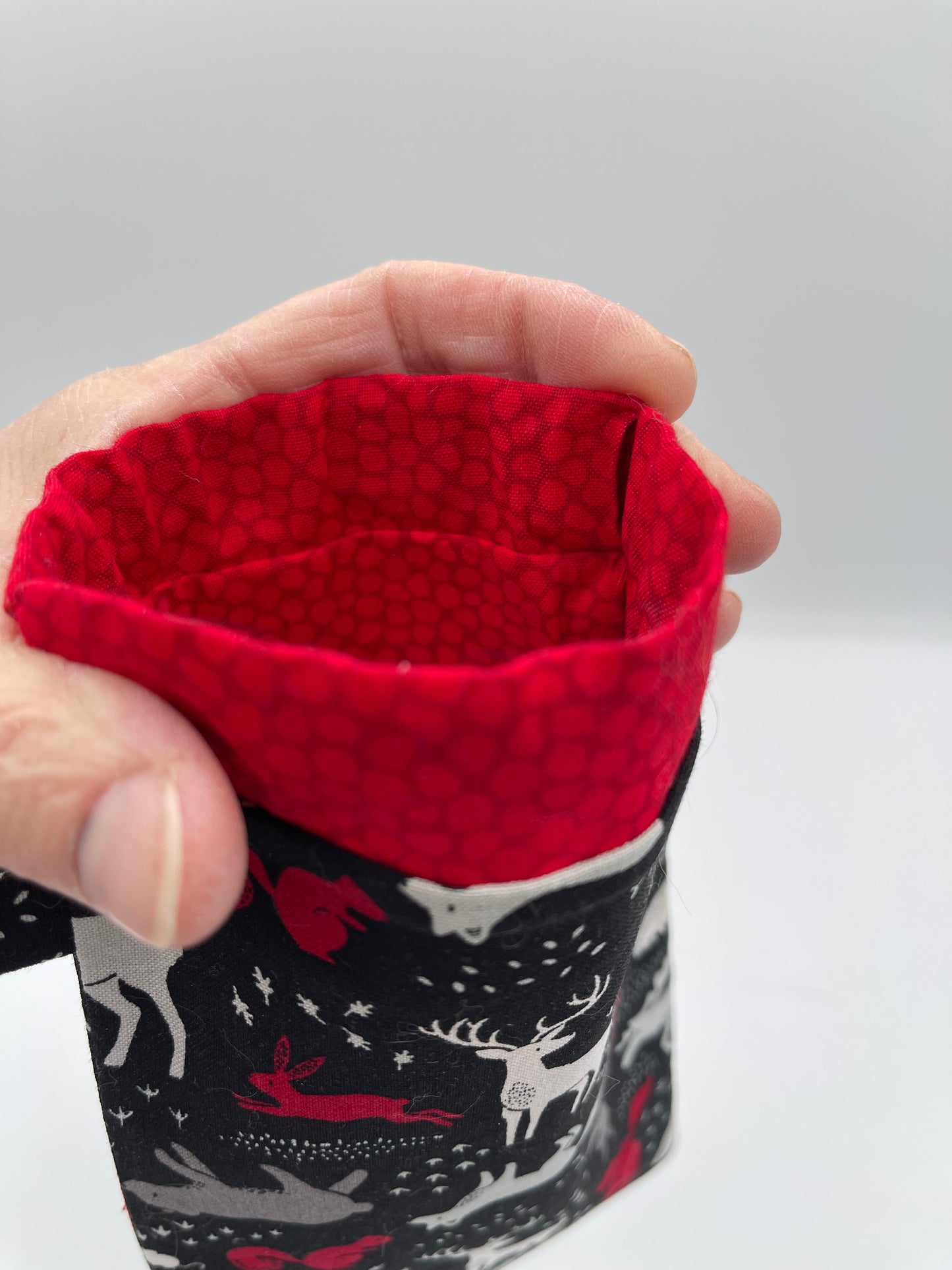 Snappy Bag - Woodland Creatures Red and Black