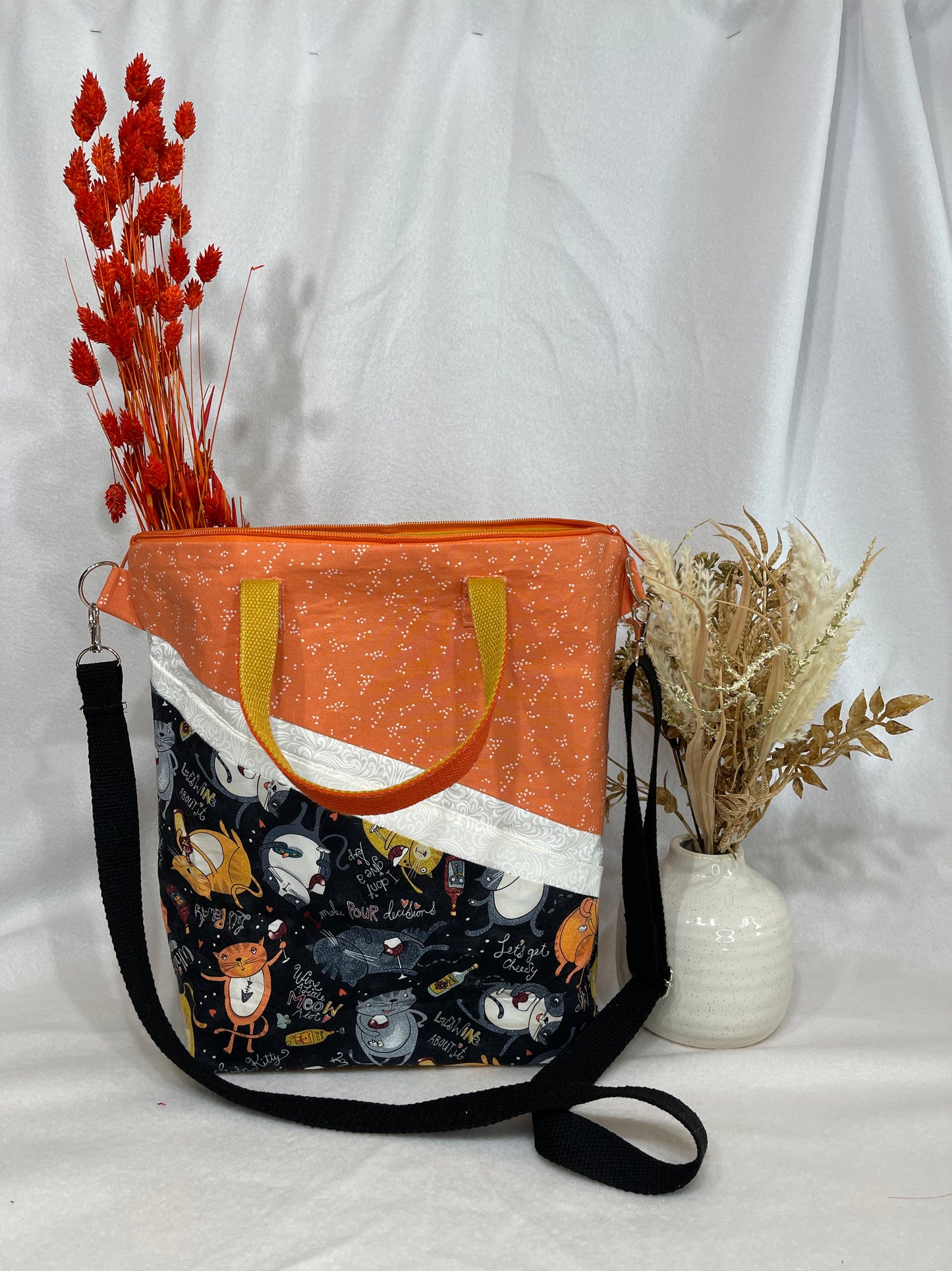 Mary Jane Tote - Cats and Wine