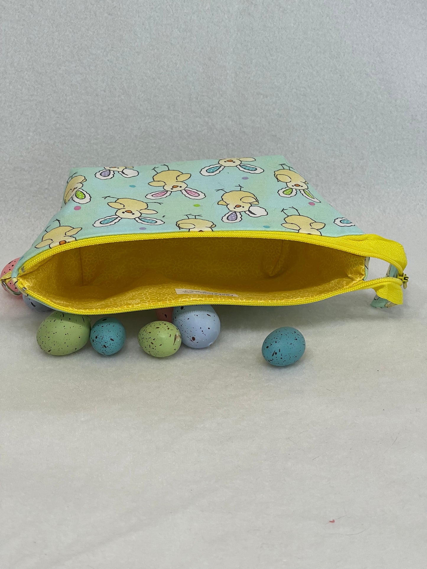 Zipper Bucket Bag - Easter Chick Bunny Ears