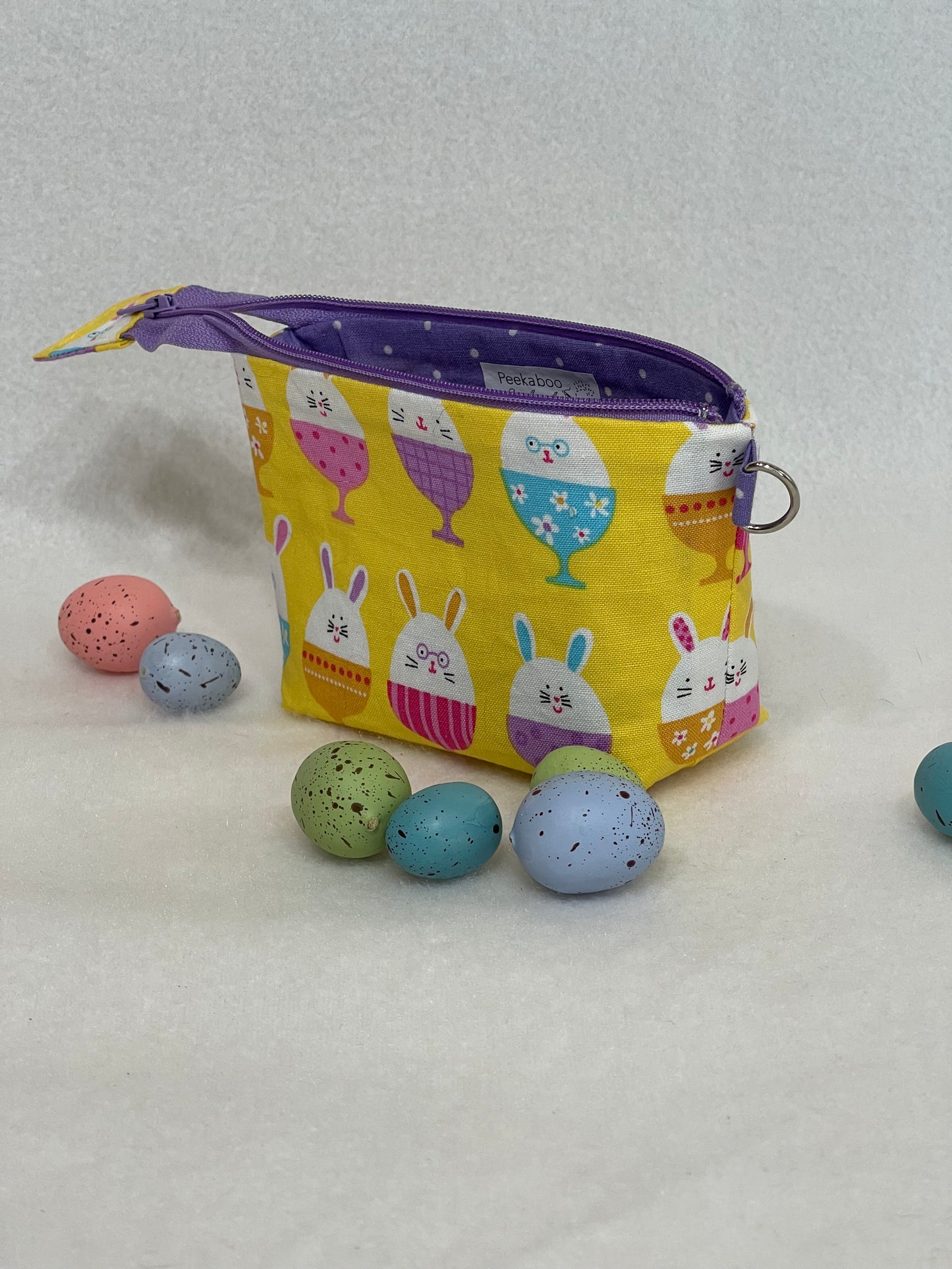 Zipper Bucket Bag - Easter Bunny Eggs