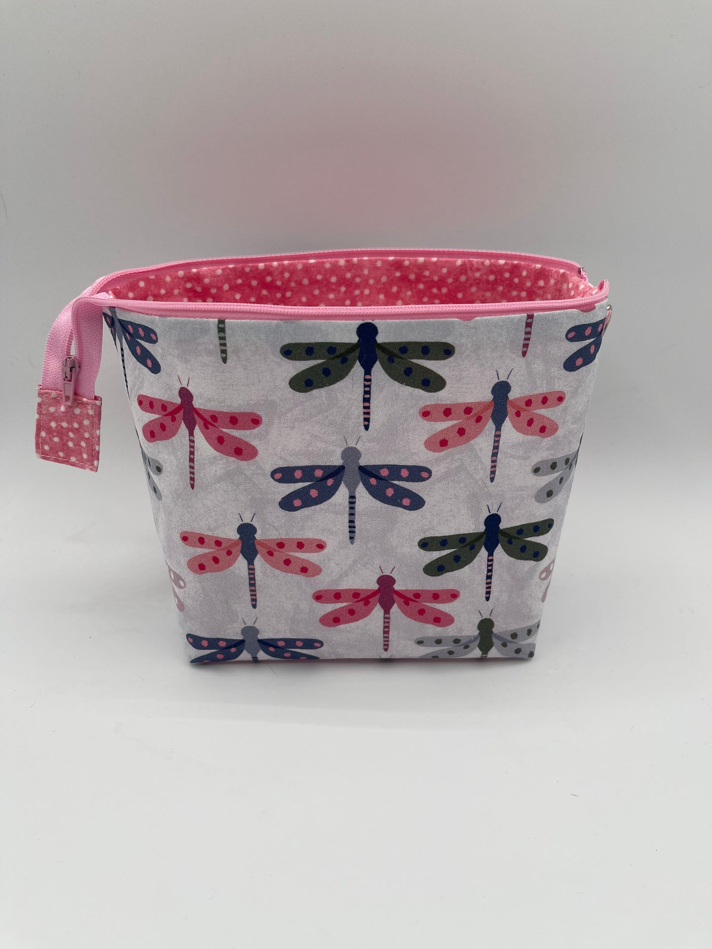 Zipper Bucket Bag - Dragonflies