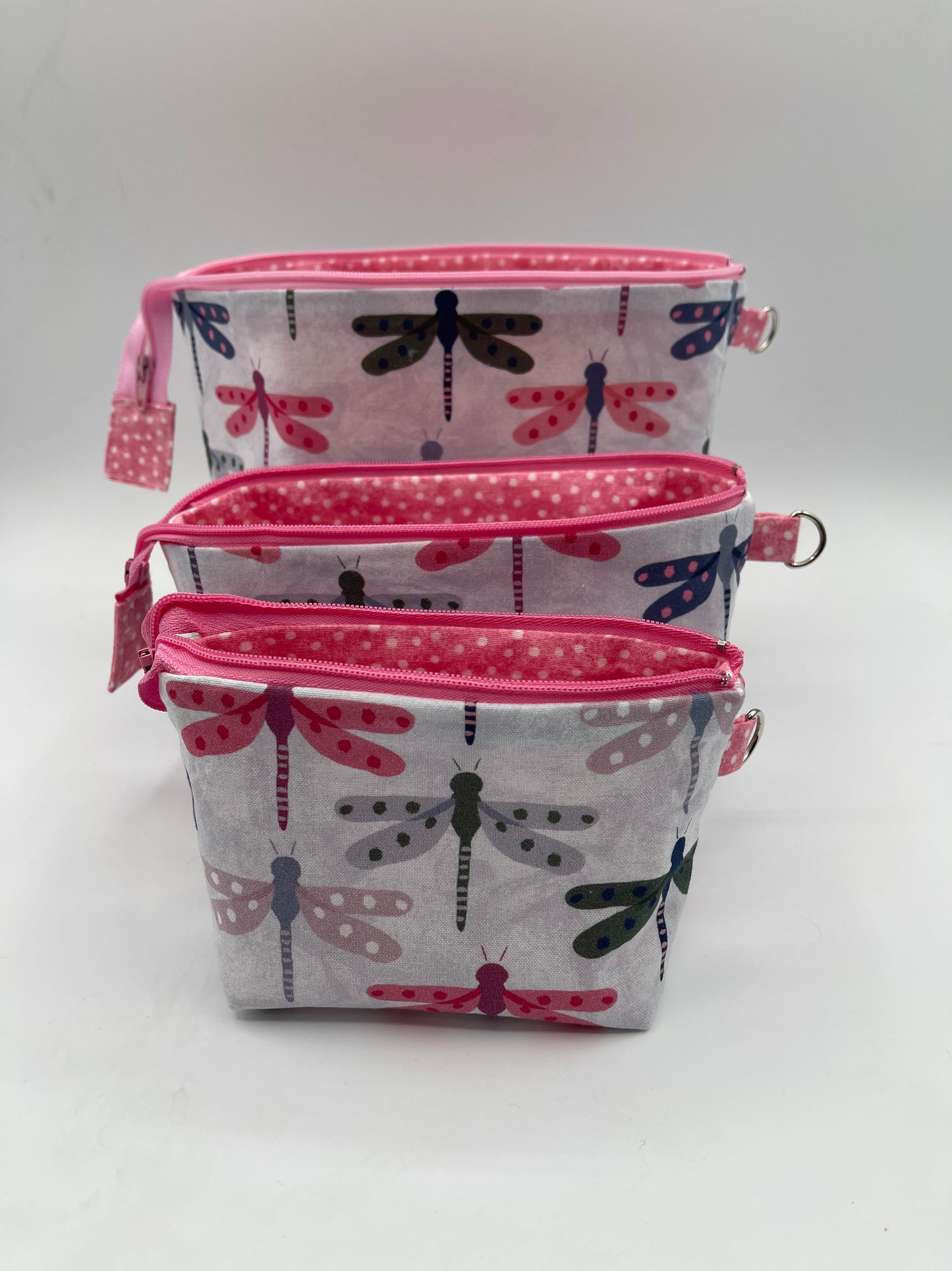 Zipper Bucket Bag - Dragonflies