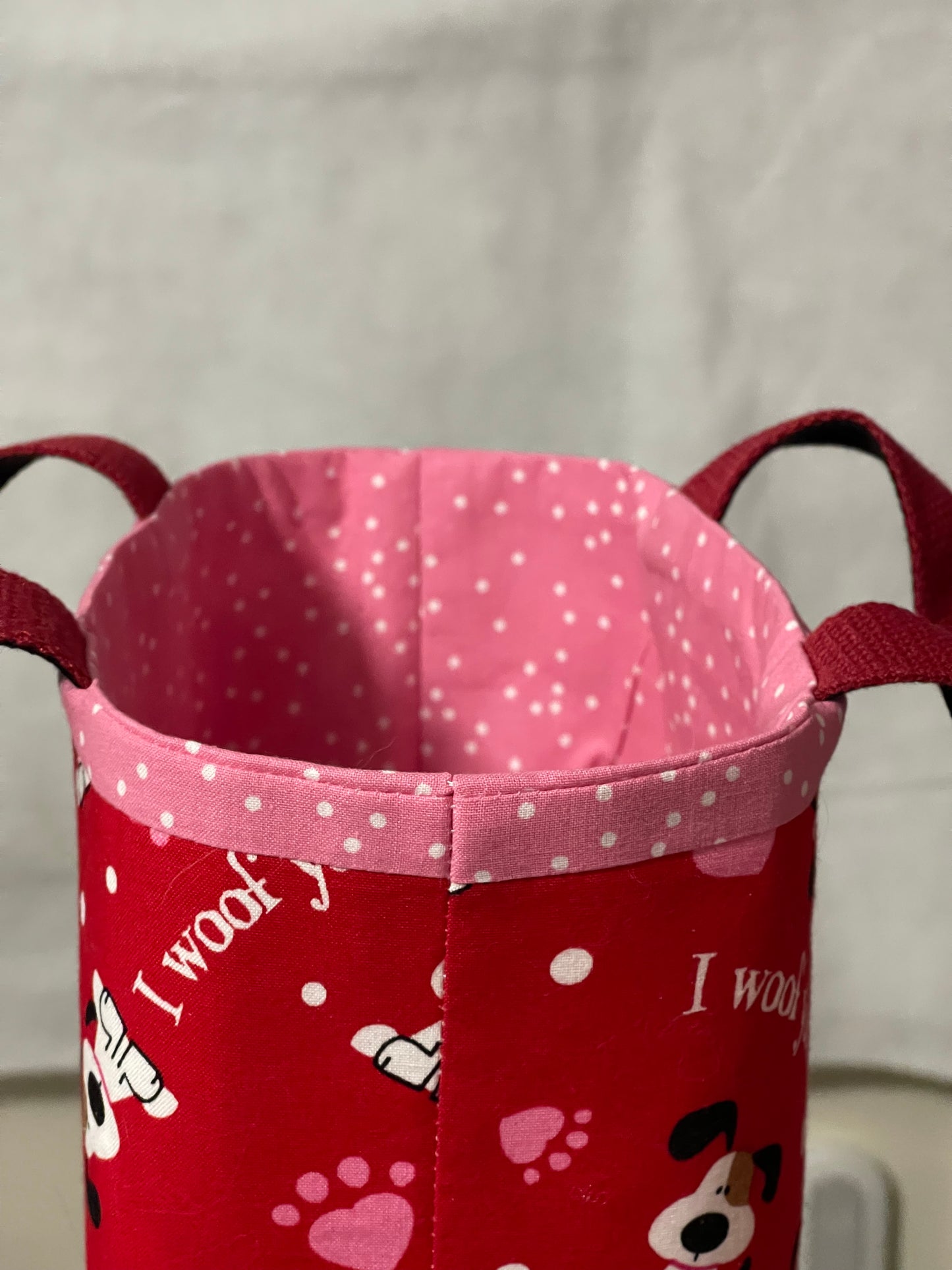 Designer Tote - I Woof You Red