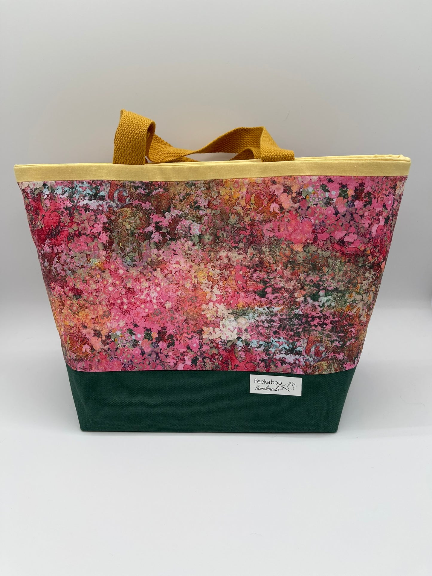 Designer Tote - Abstract Pink and Brown