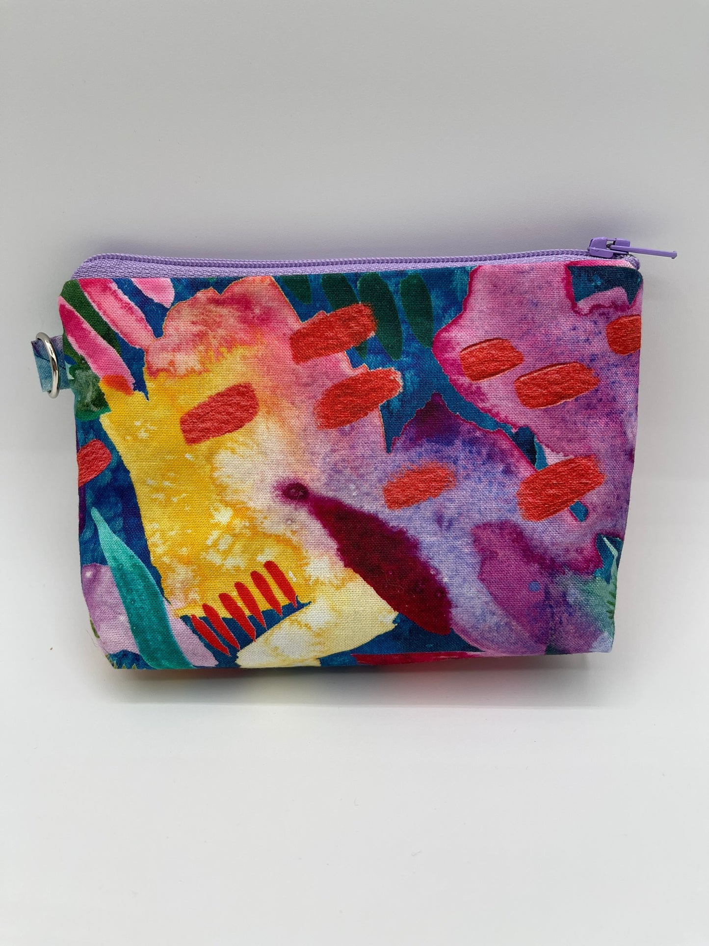 Flat Zipper Bag - Abstract Rose