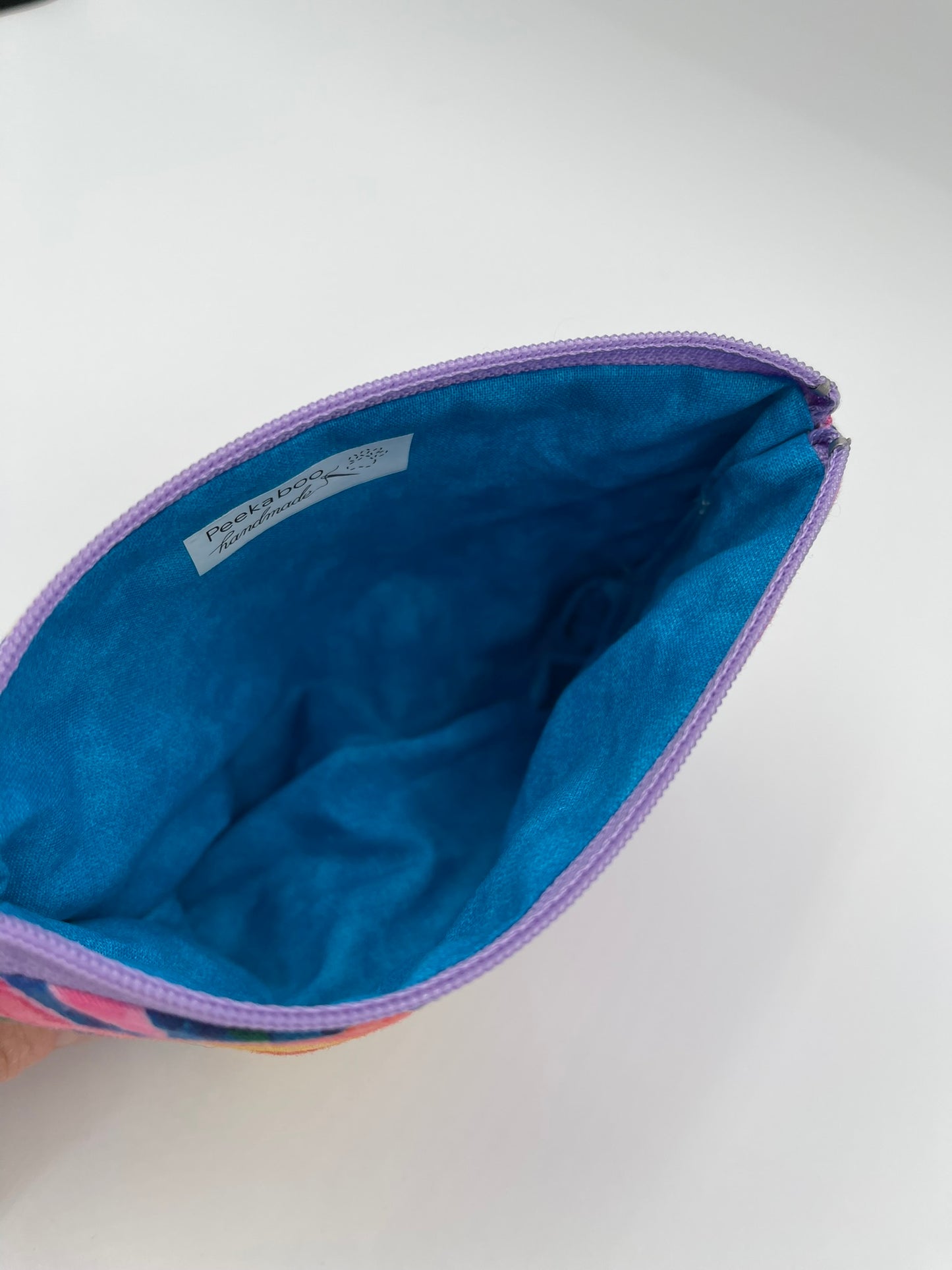 Flat Zipper Bag - Abstract Rose