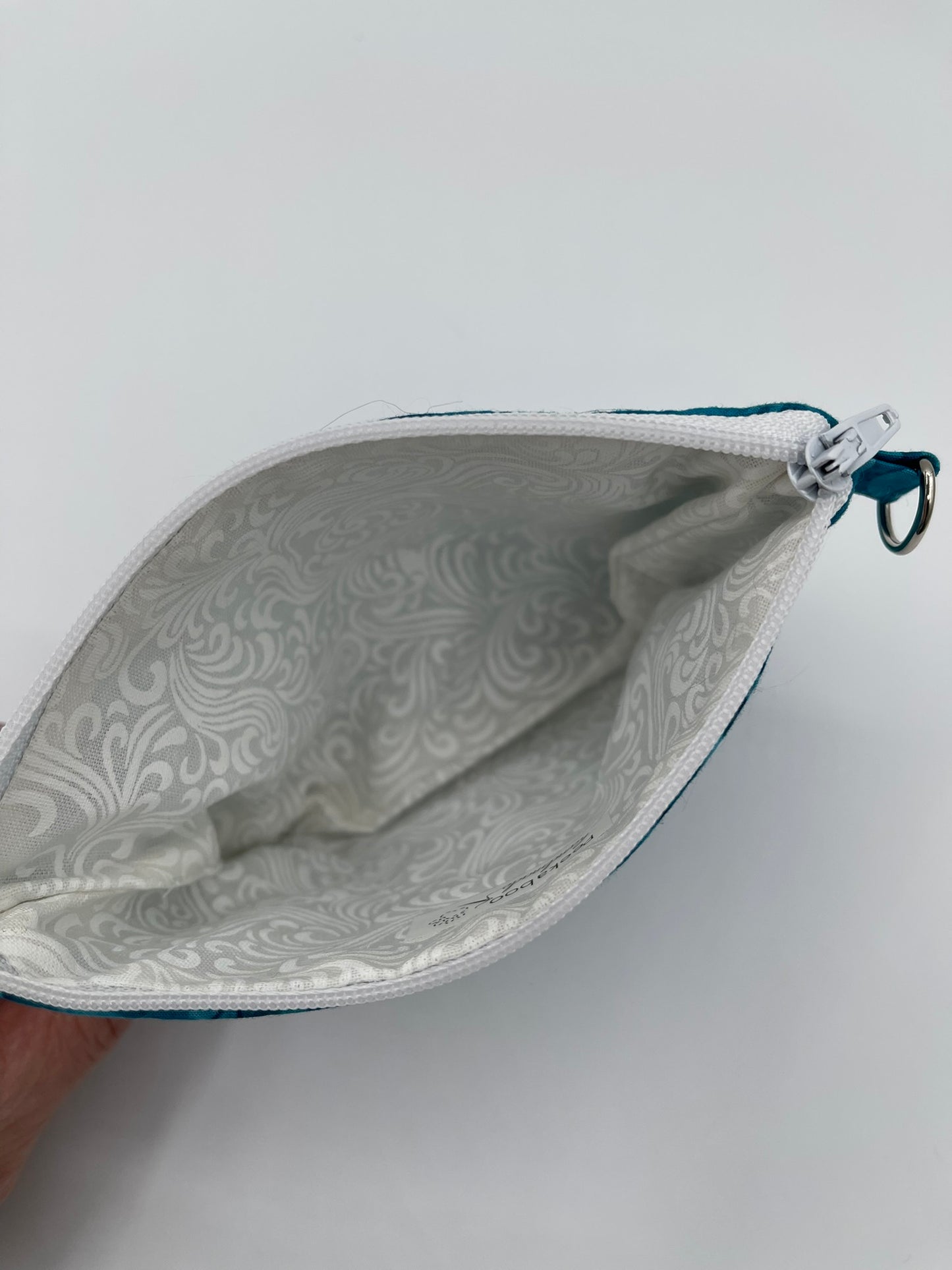 Flat Zipper Bag - Blue Batik