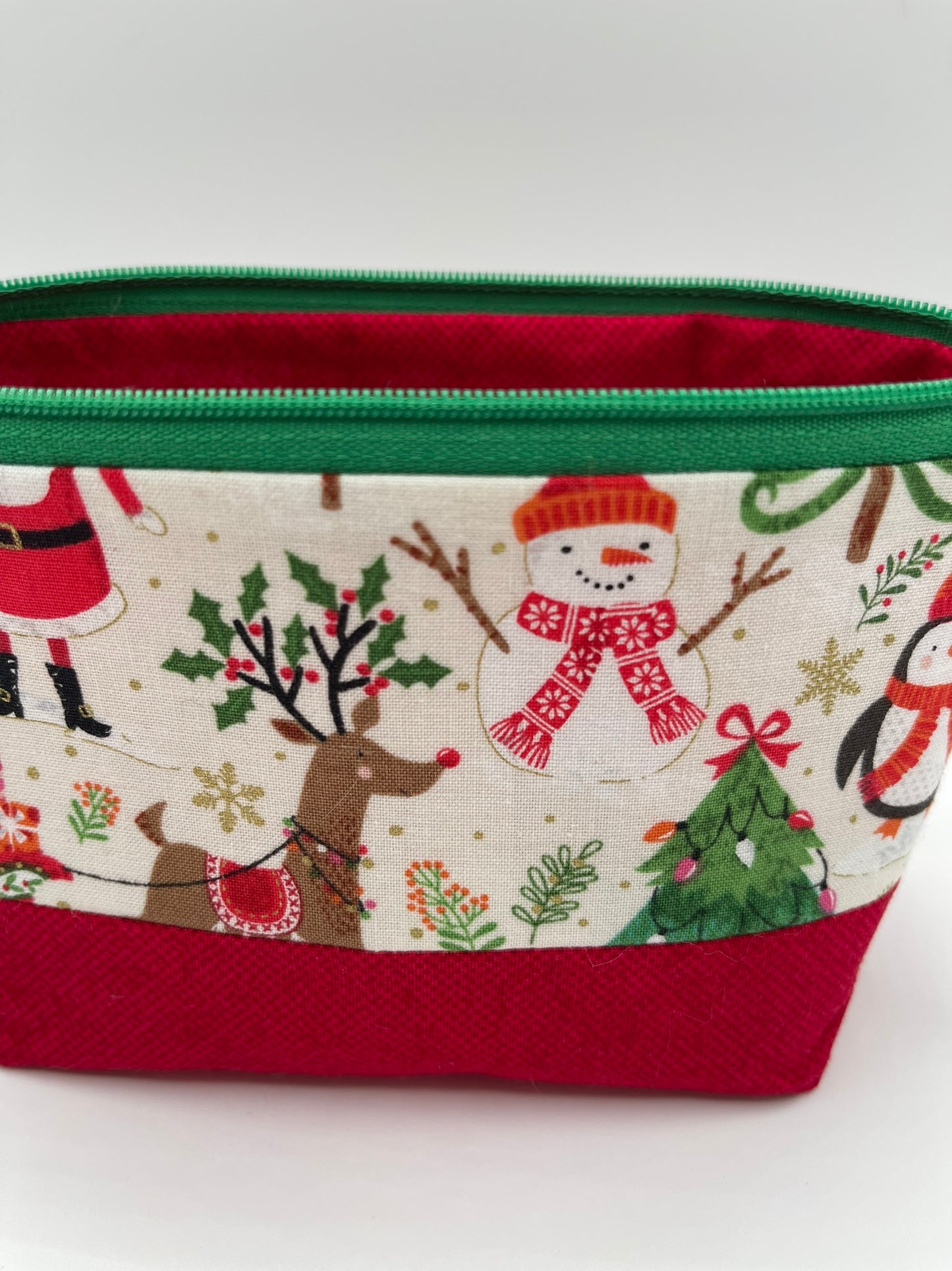 Zipper Bucket Bag - Christmas Santa and Animals