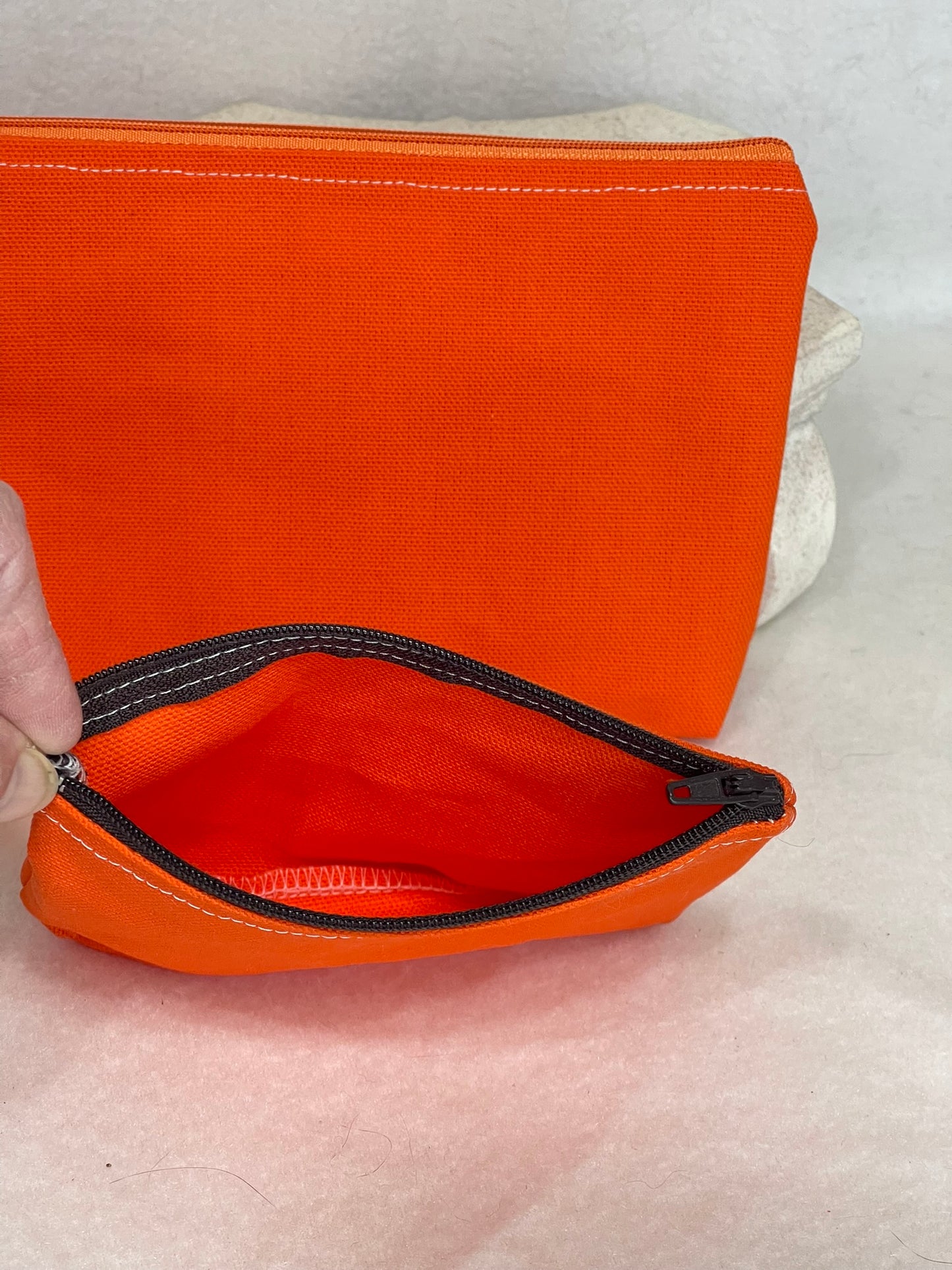 Utility Zipper Bag - Orange