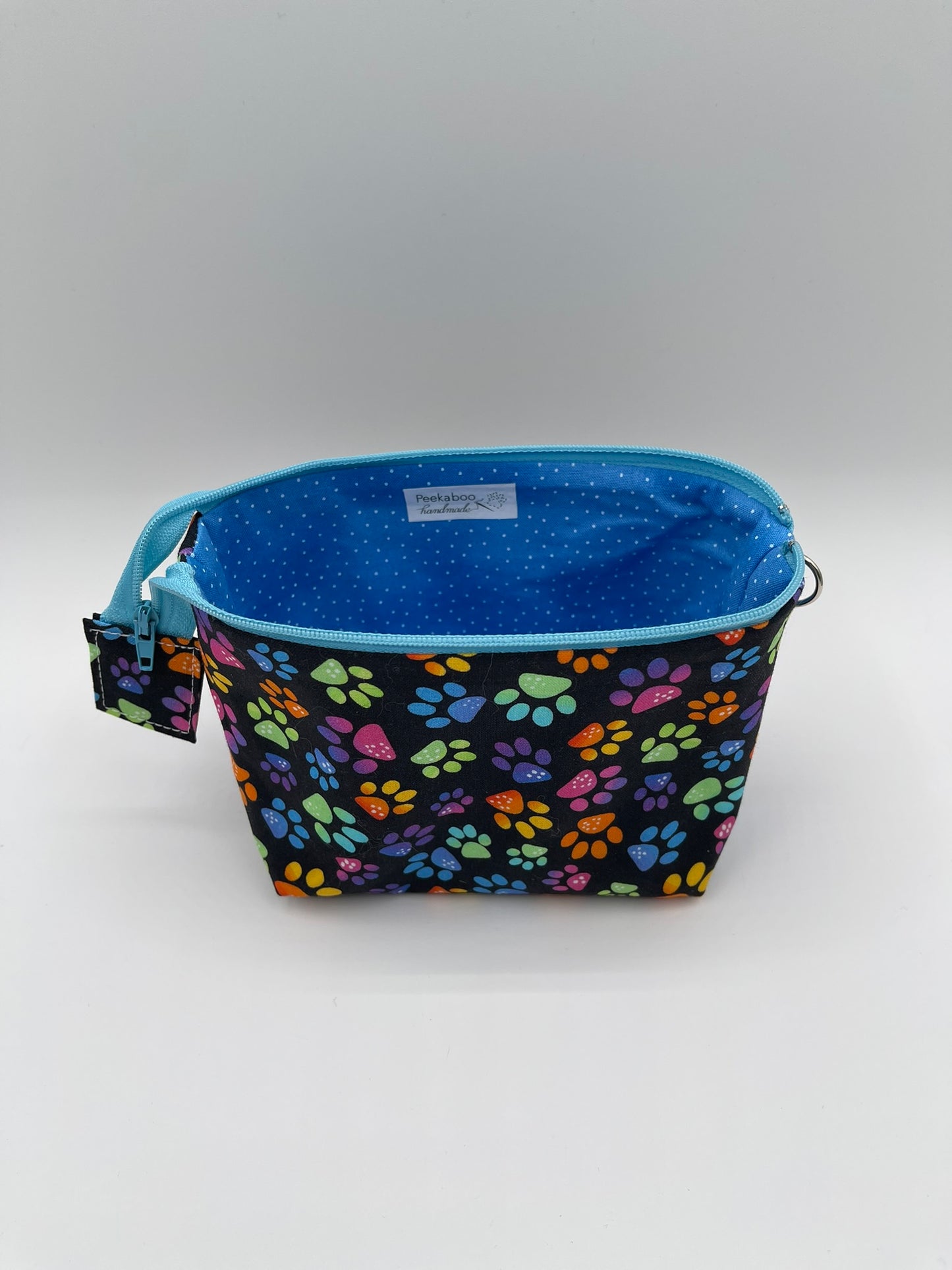 Zipper Bucket Bag - Paw Prints