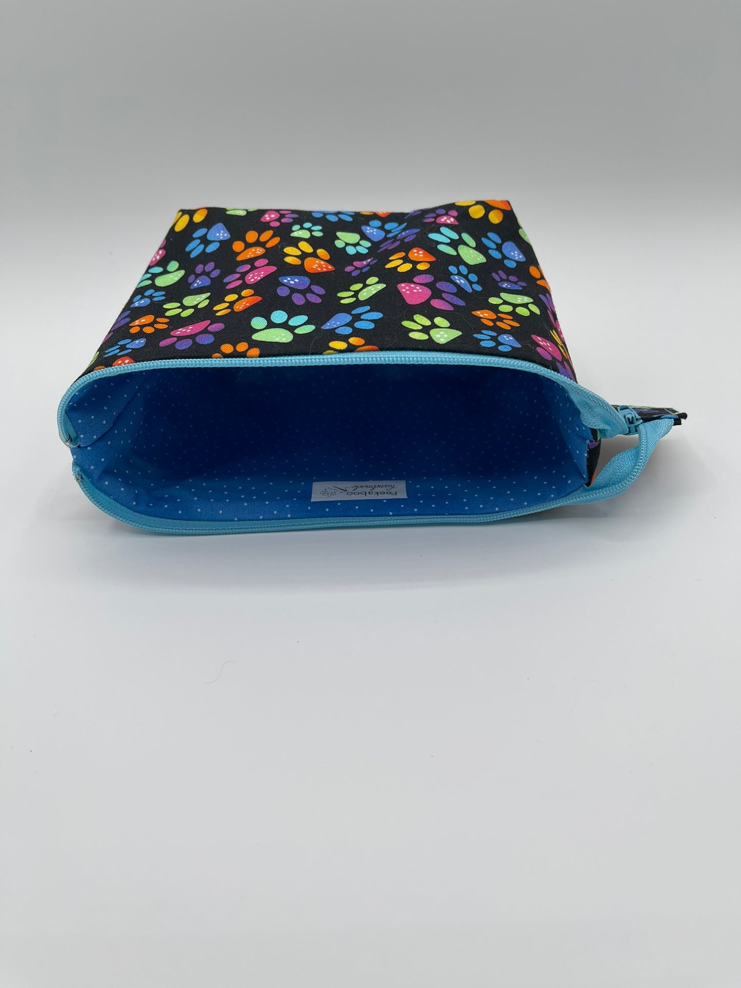 Zipper Bucket Bag - Paw Prints