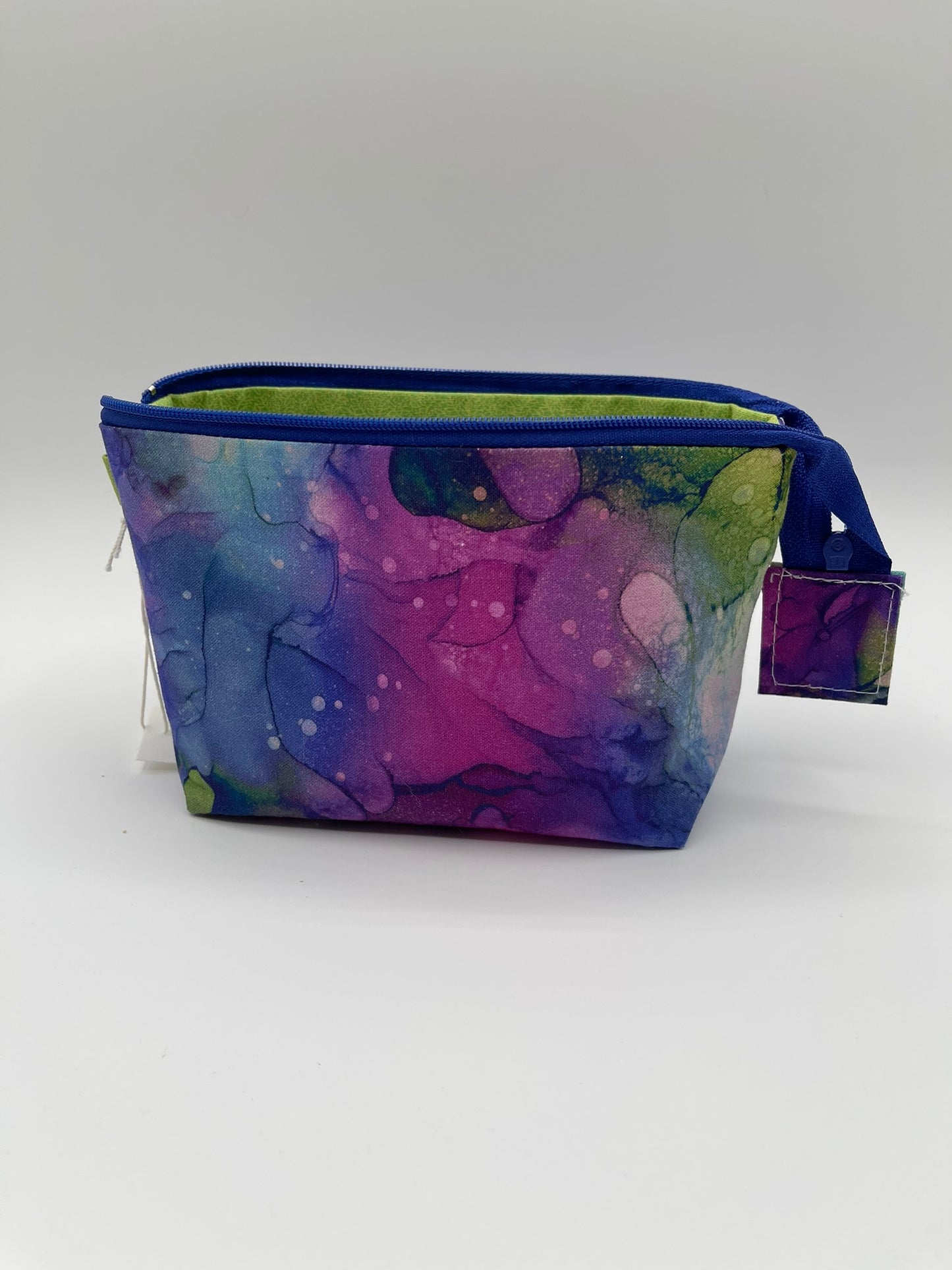 Zipper Bucket Bag - Purple and Green Marble