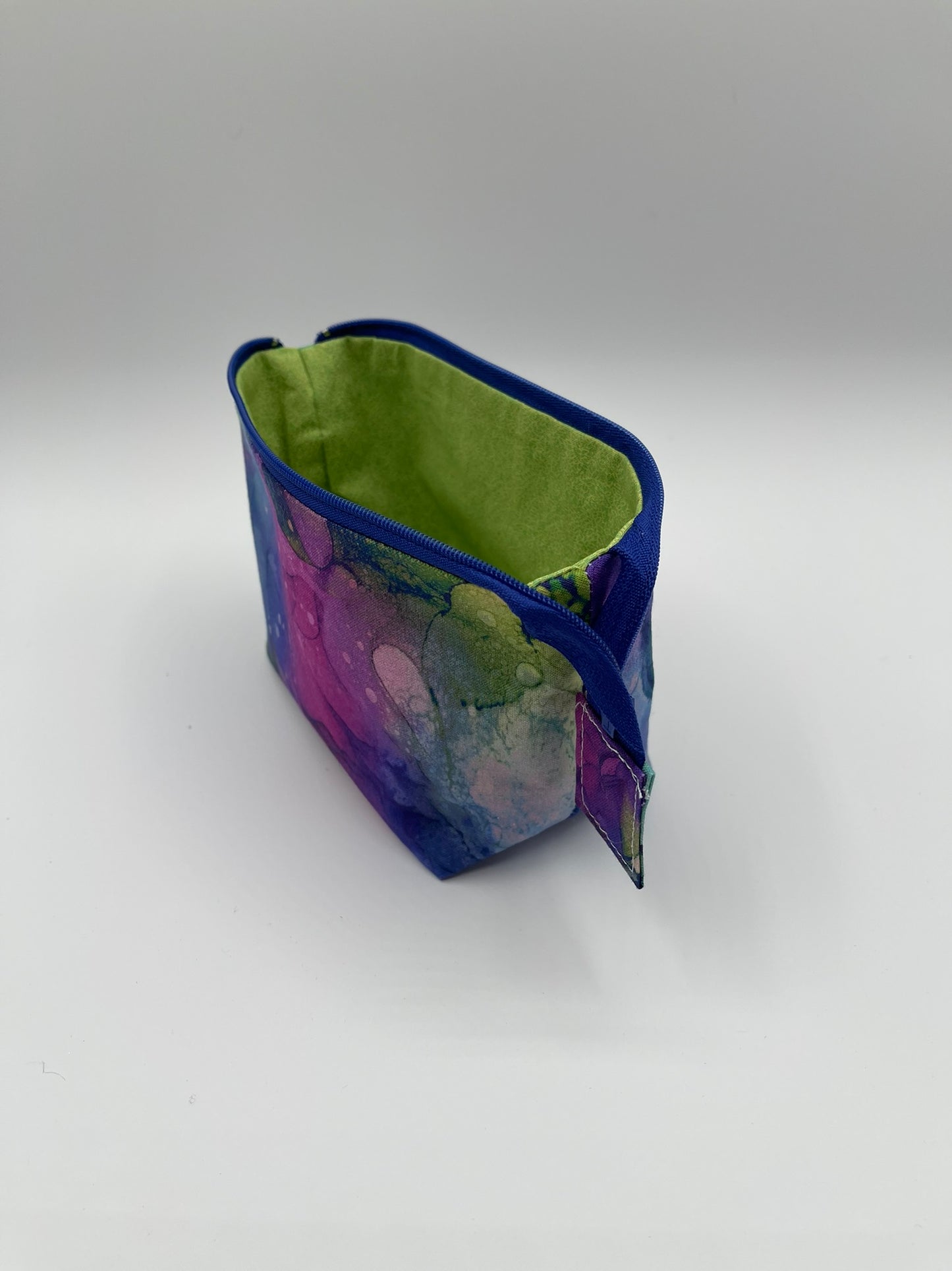Zipper Bucket Bag - Purple and Green Marble