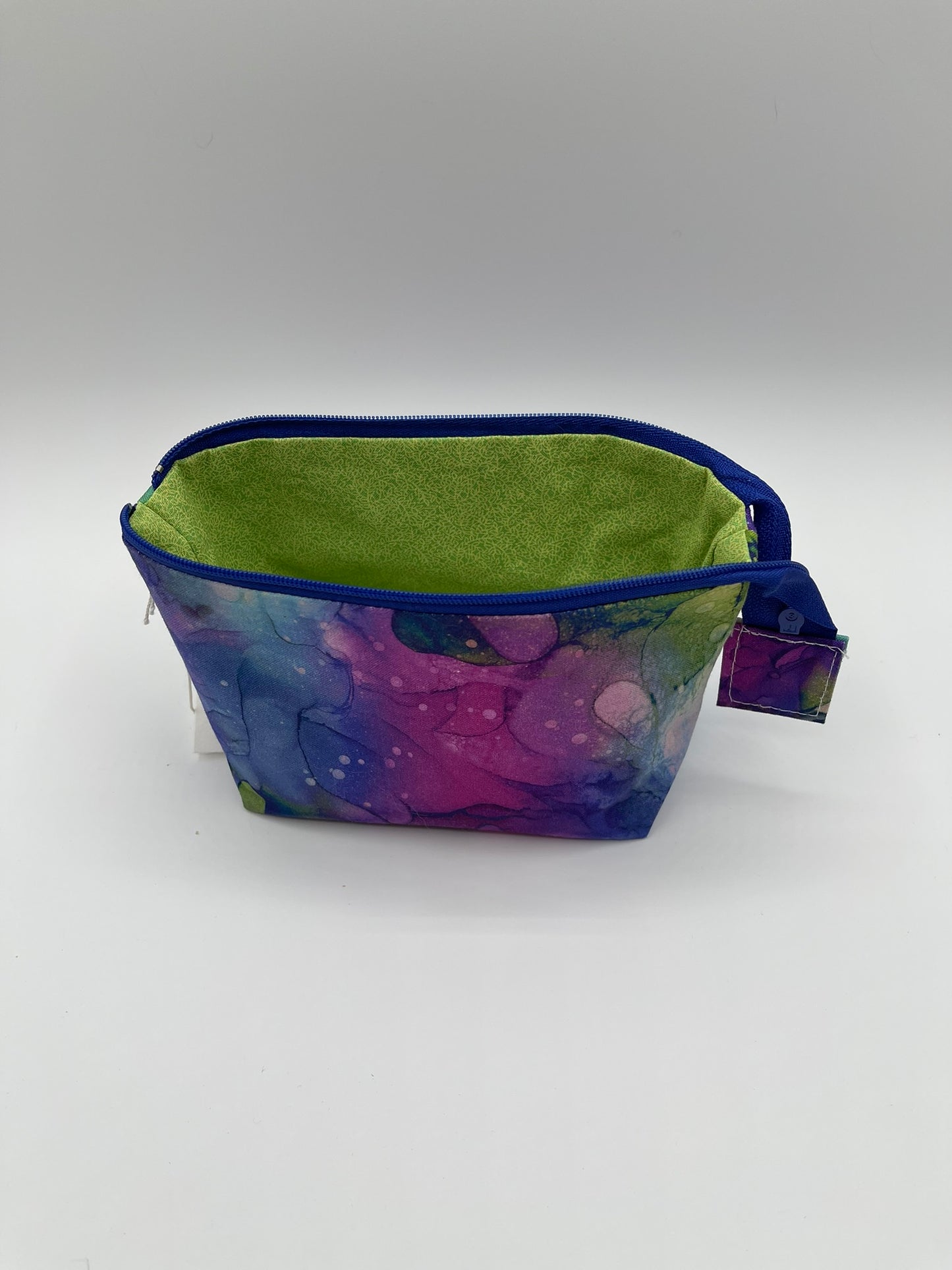 Zipper Bucket Bag - Purple and Green Marble