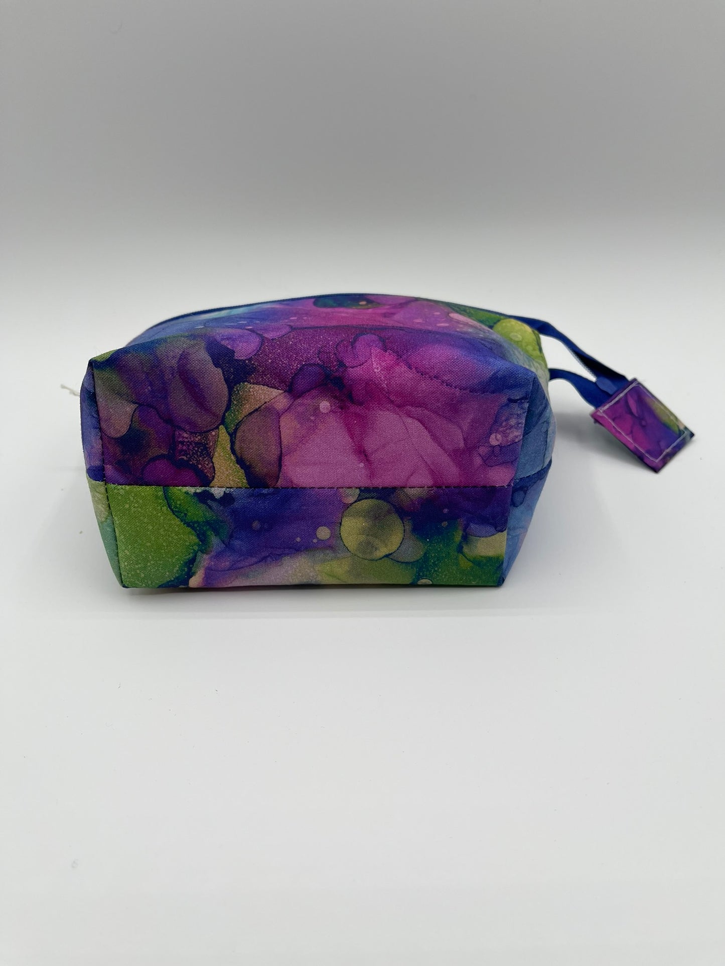 Zipper Bucket Bag - Purple and Green Marble