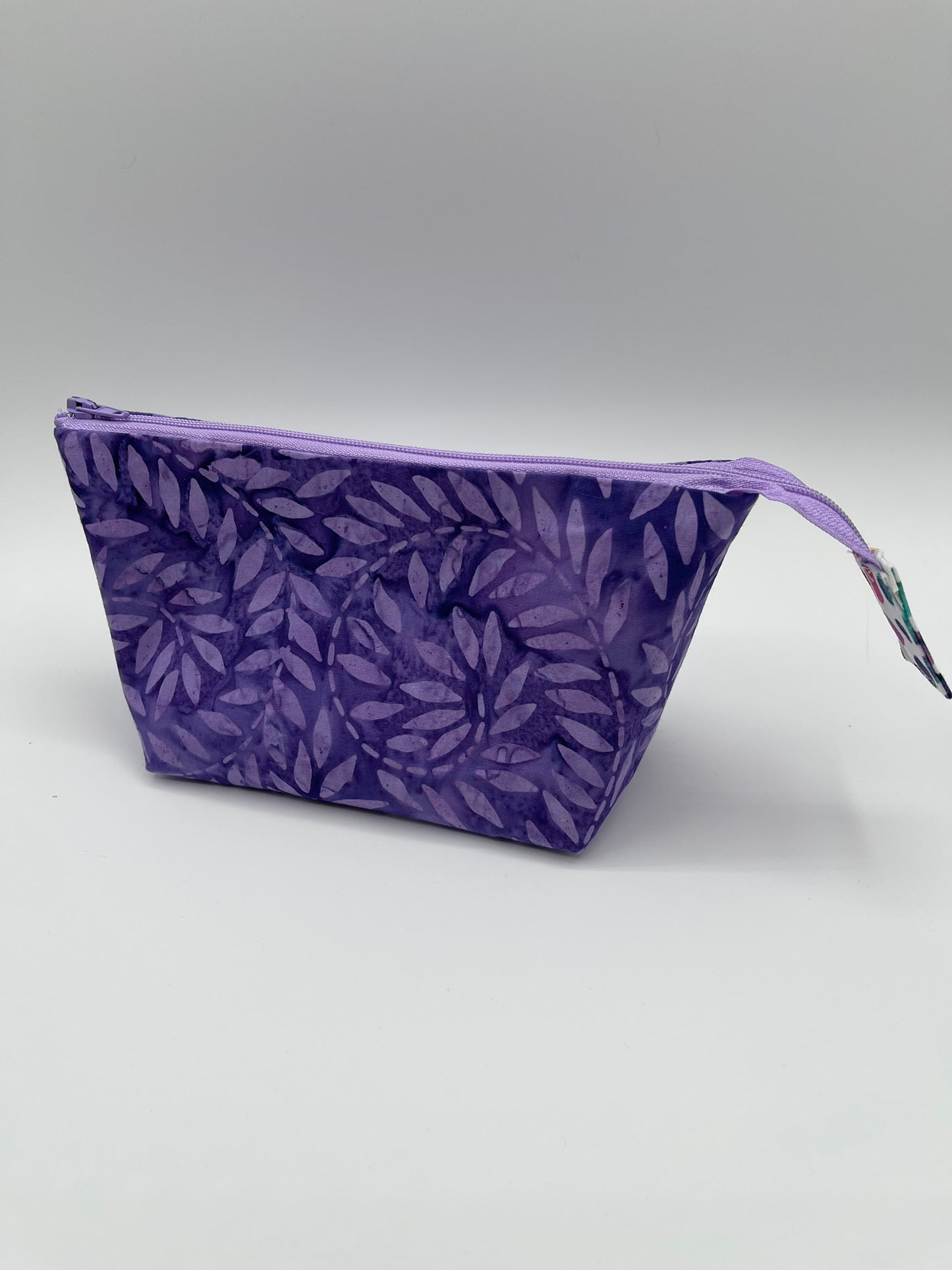 Zipper Bucket Bag - Purple Batik