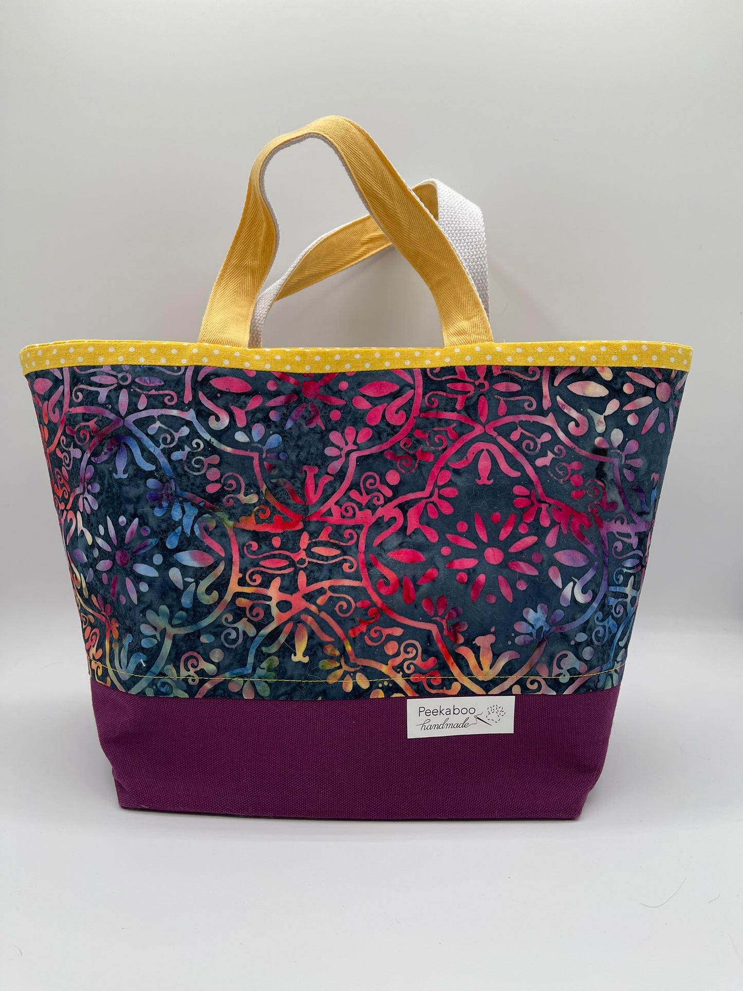 Designer Tote - Red and Blue Batik