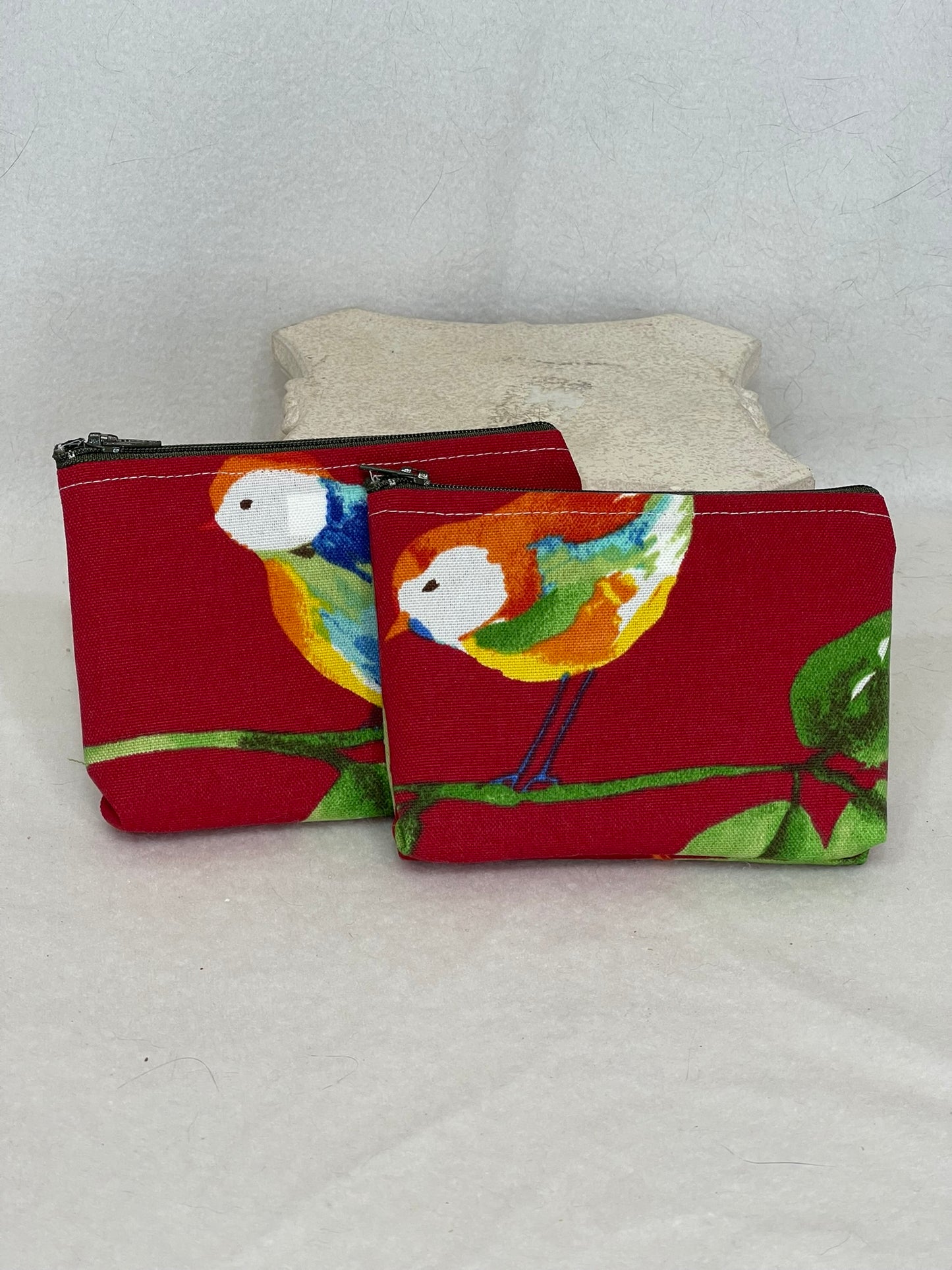 Utility Zipper Bag - Red Birds