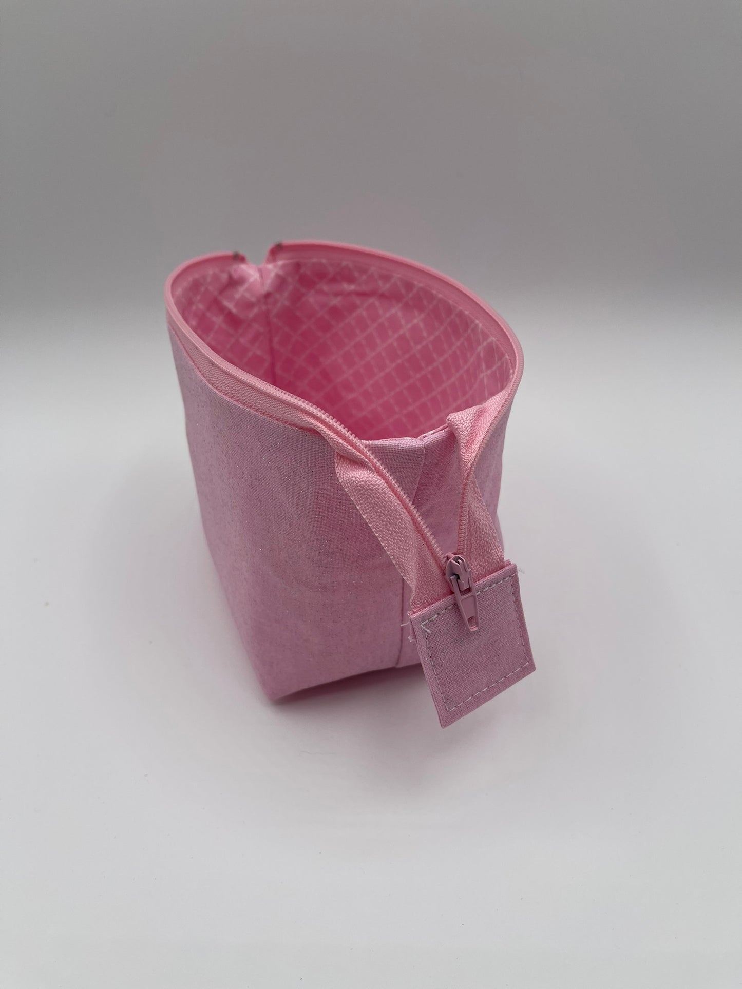Zipper Bucket Bag - Sparkly Pink