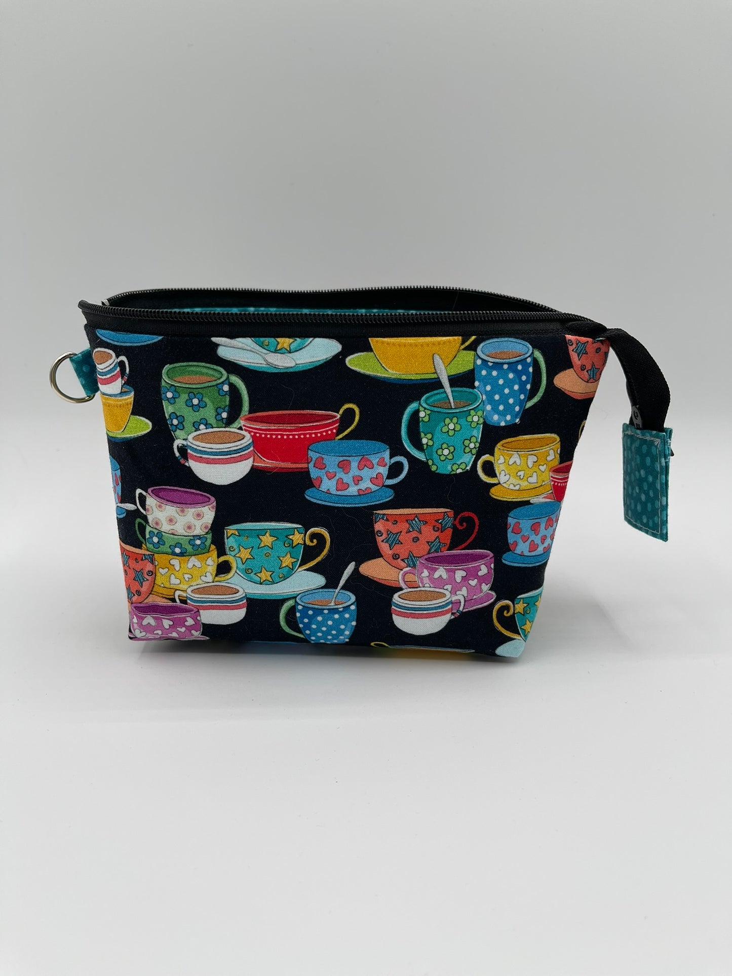 Zipper Bucket Bag - Tea and Coffee Cups
