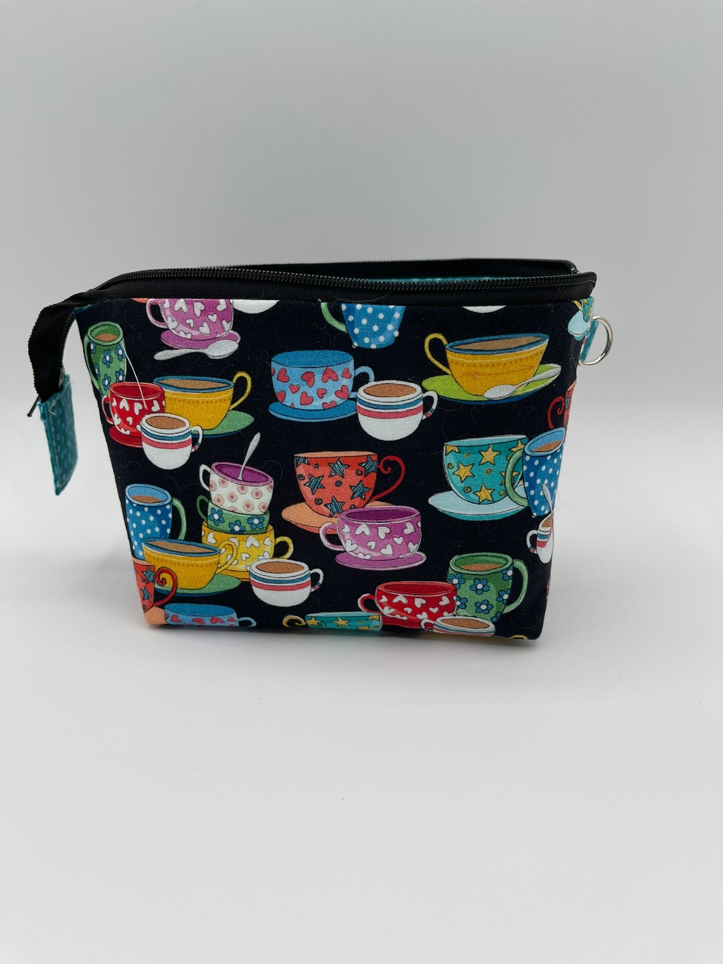 Zipper Bucket Bag - Tea and Coffee Cups
