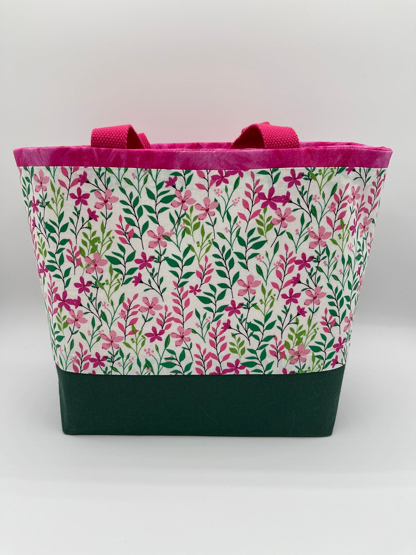 Designer Tote - Vine with Pink Flowers