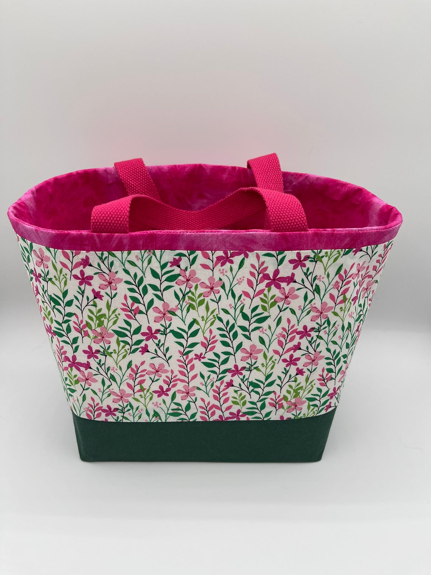 Designer Tote - Vine with Pink Flowers