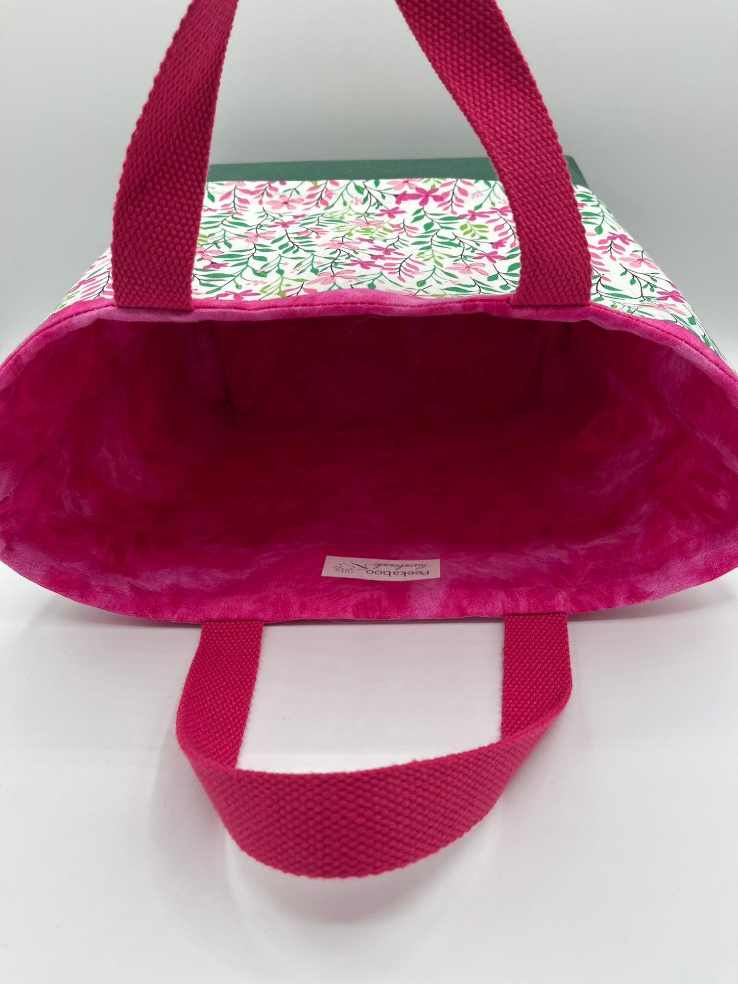 Designer Tote - Vine with Pink Flowers