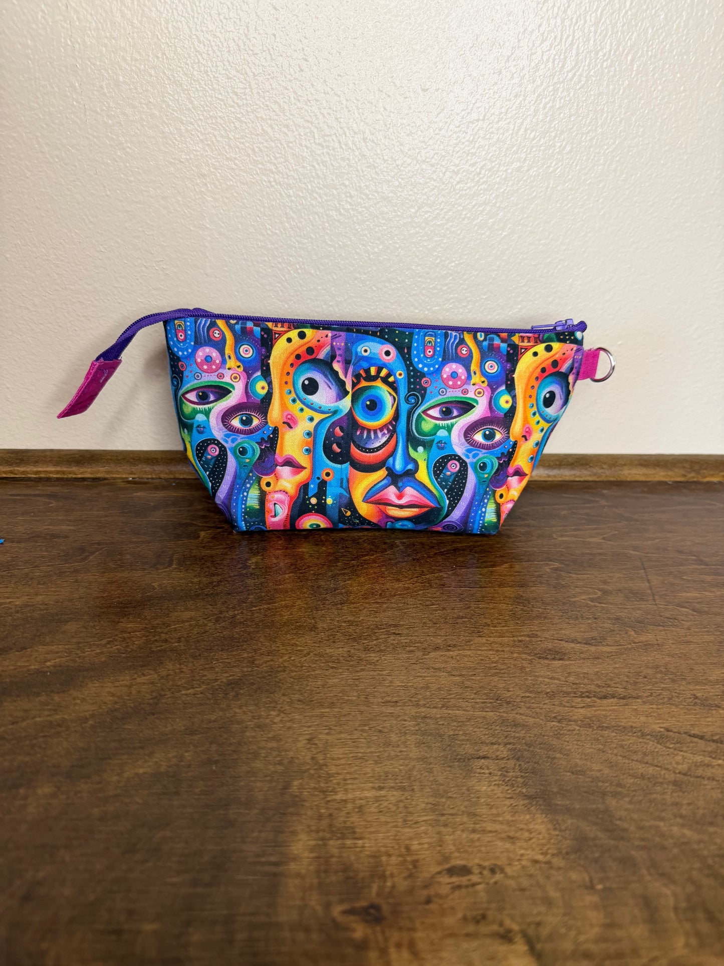 Zipper Bucket Bag - Psycho Faces