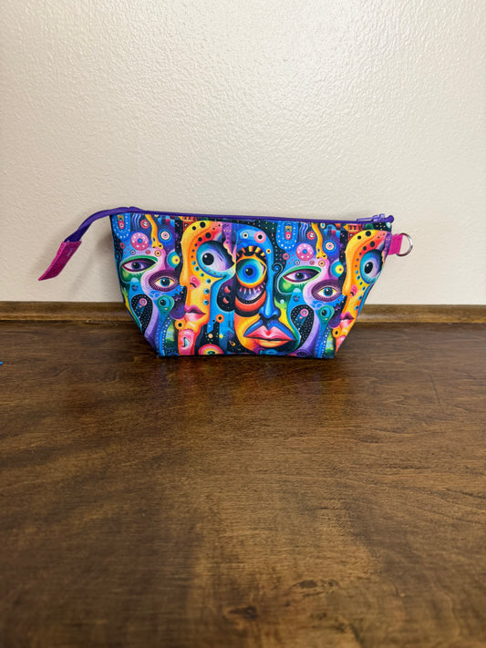 Zipper Bucket Bag - Psycho Faces