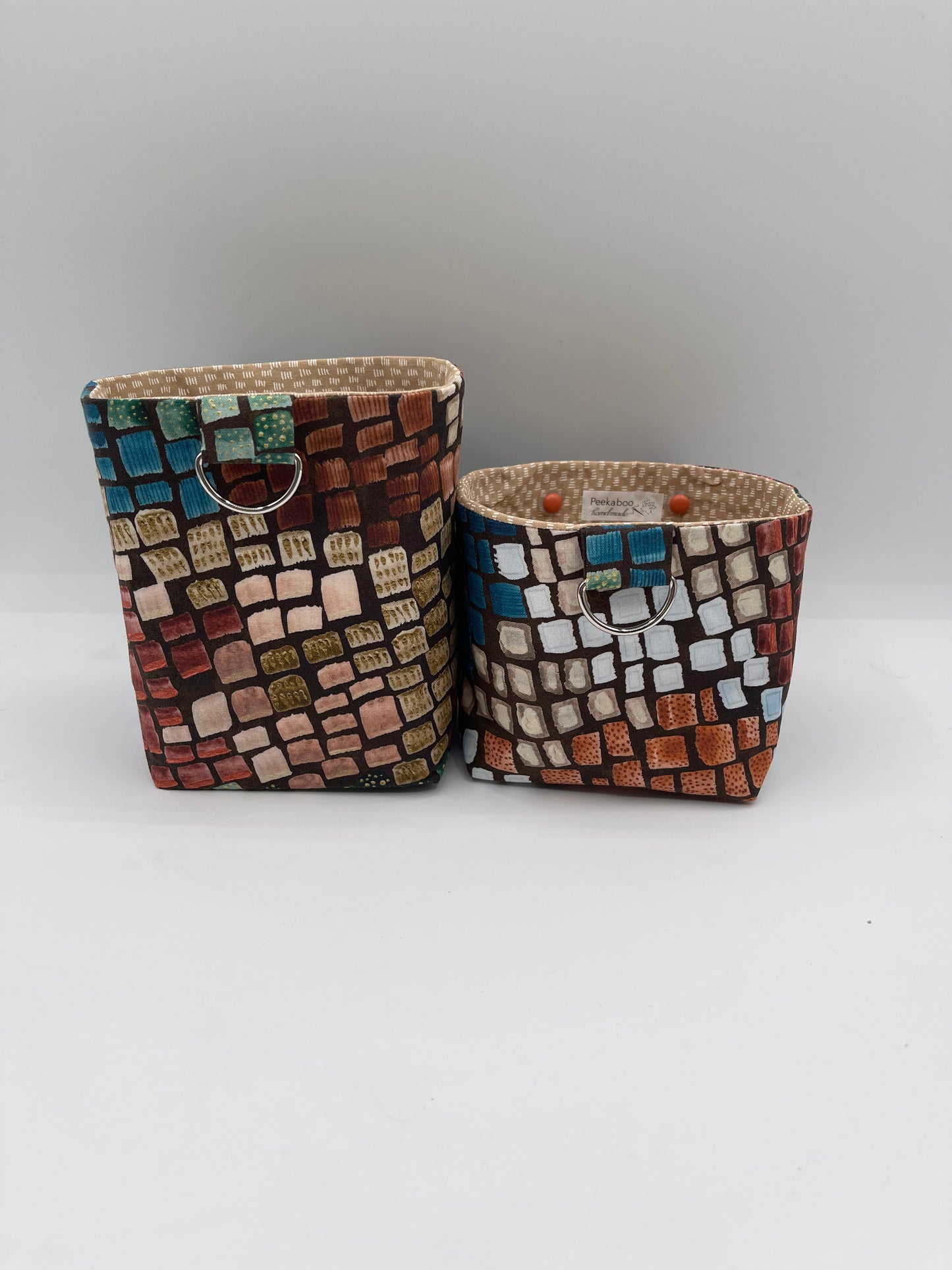 Car Vent Bag - Blue and Brown Blocks