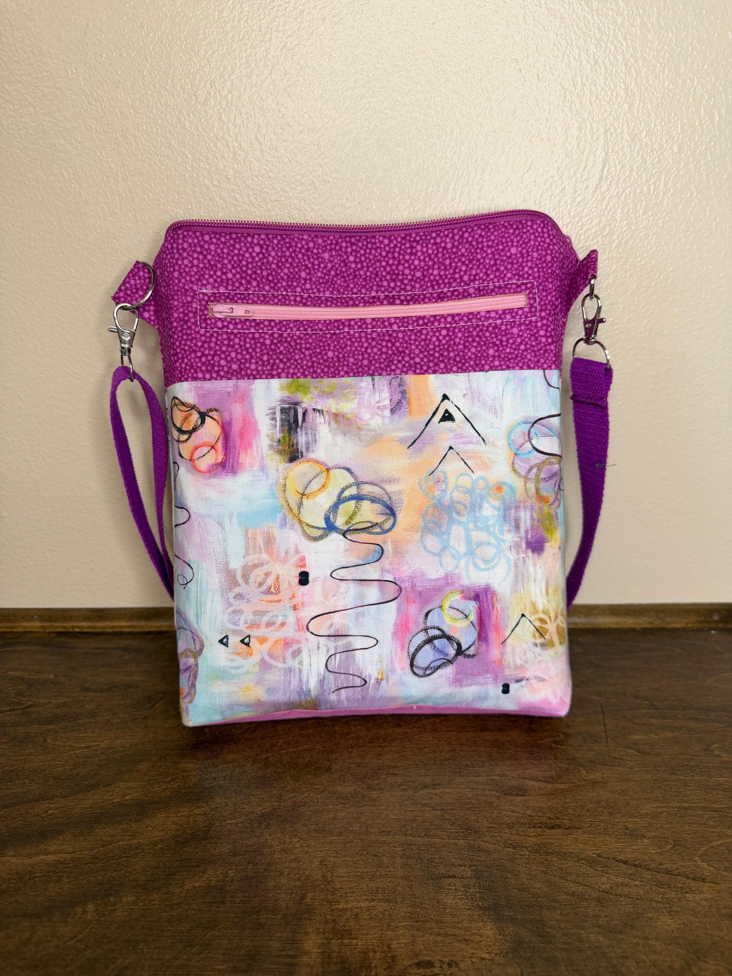 Sally Bag - Pink/Violet Abstract