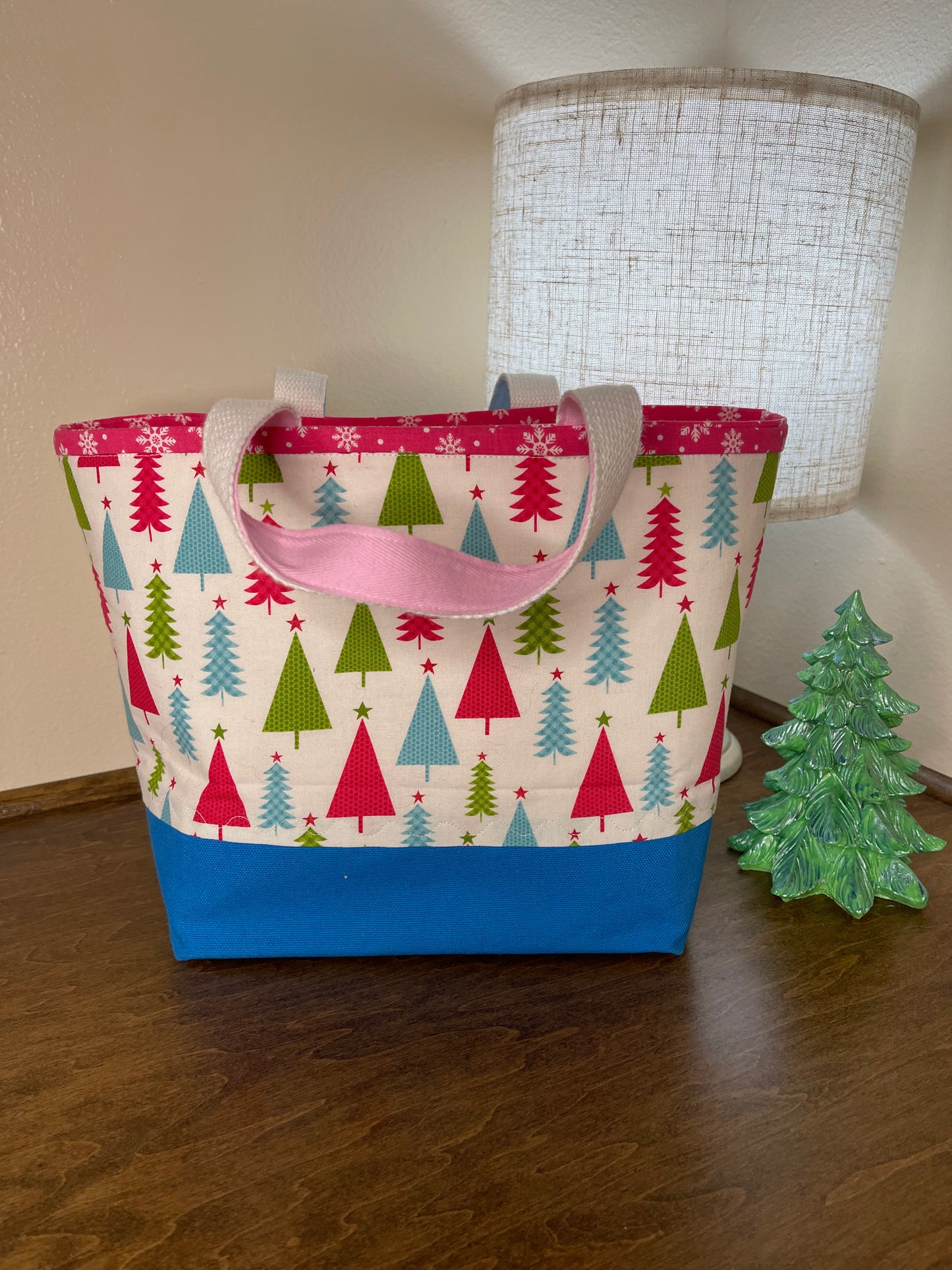 Designer  Tote - Pastel Trees