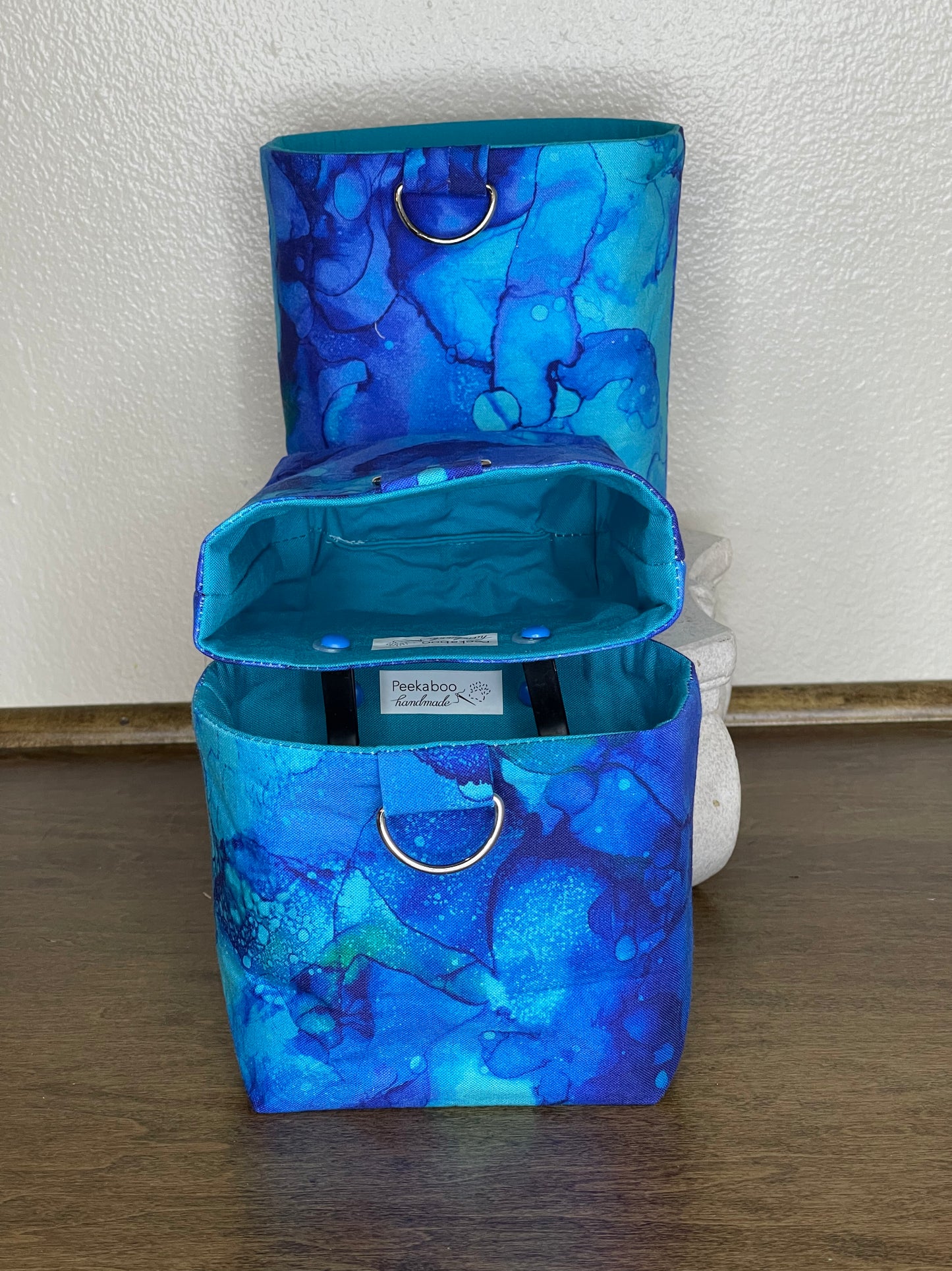 Car Vent Bag - Bright Blues Marble