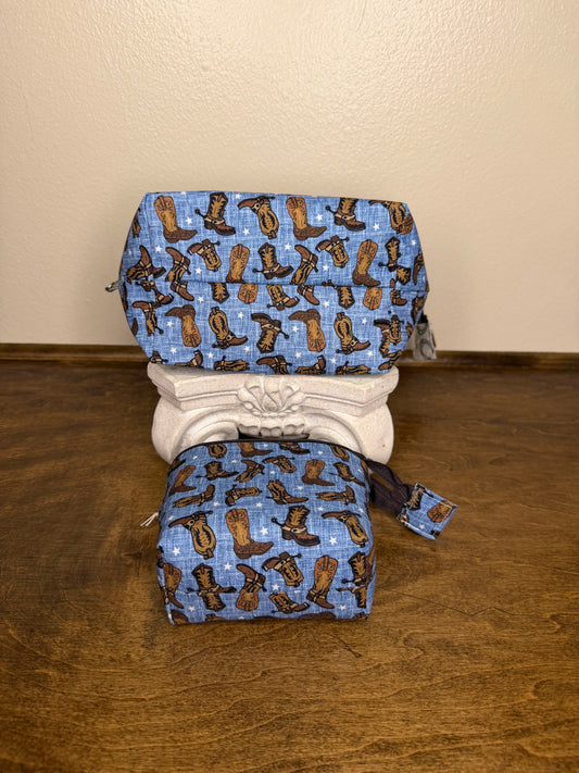Zipper Bucket Bag - Cowboy Boots