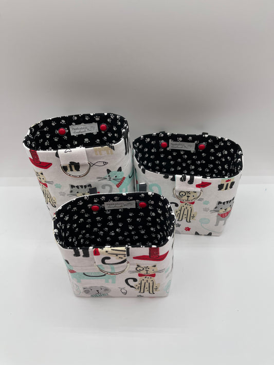 Car Vent Bag - Cats on White