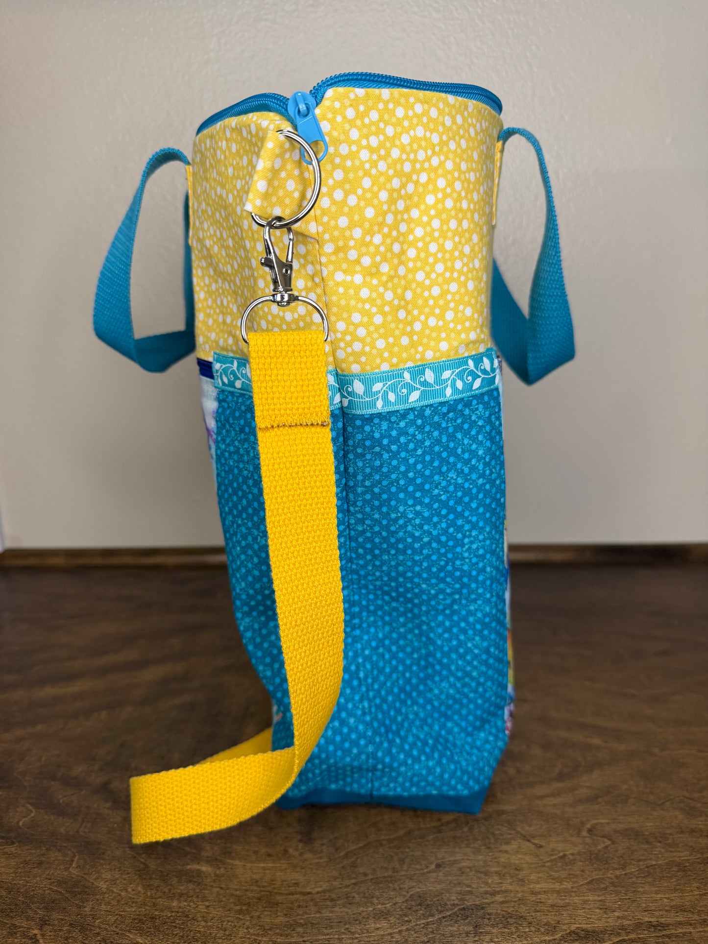 Mary Jane Tote - Grunge Dogs on Blue