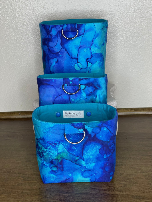 Car Vent Bag - Bright Blues Marble