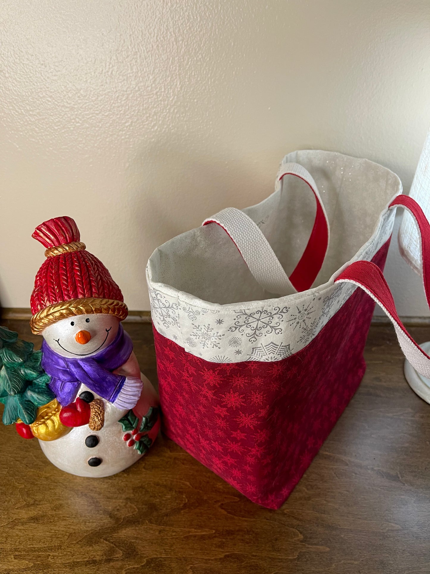 Designer  Tote - Glittery Snowflakes