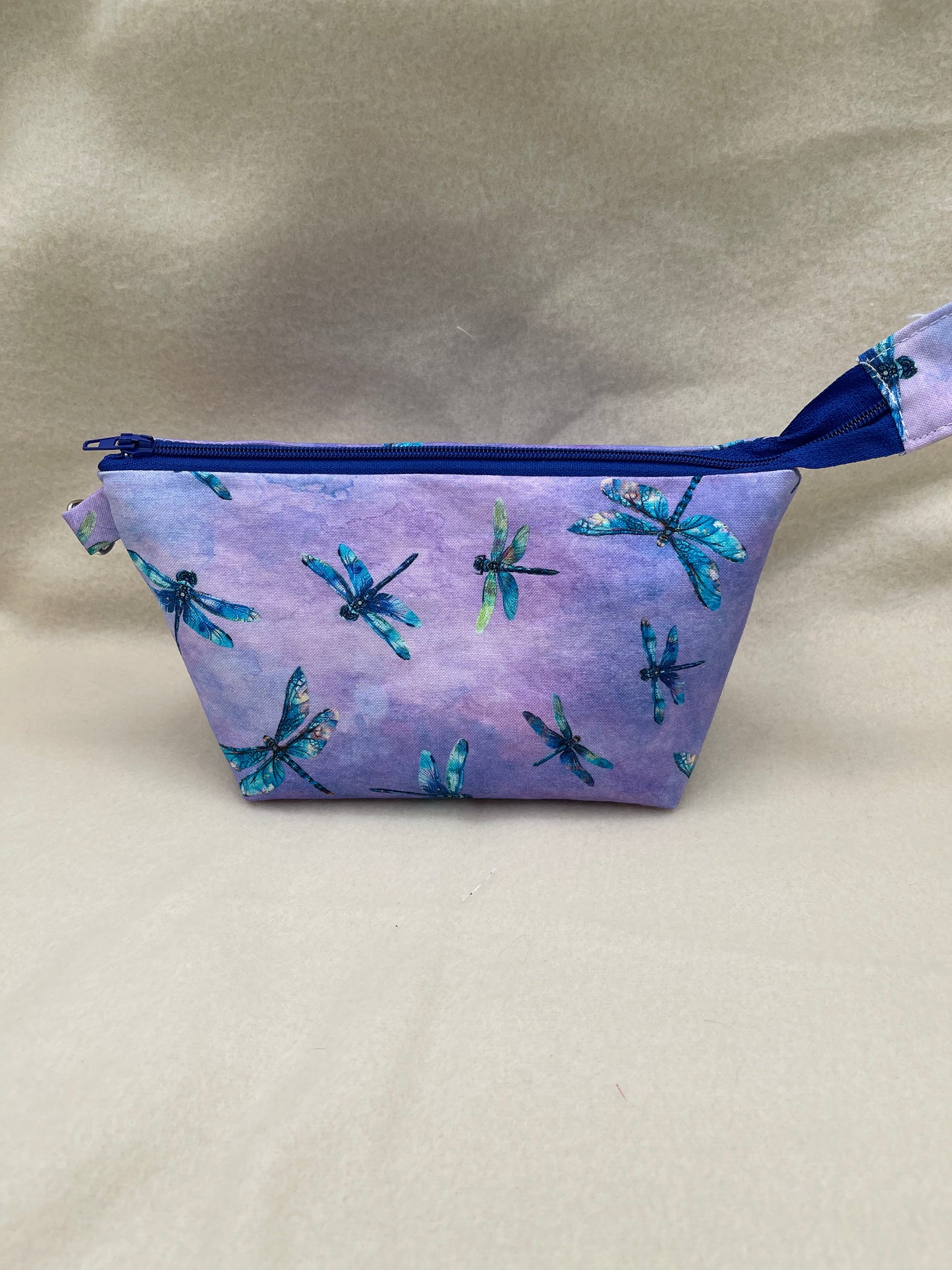 Zipper Bucket Bag - Purple Dragonflies