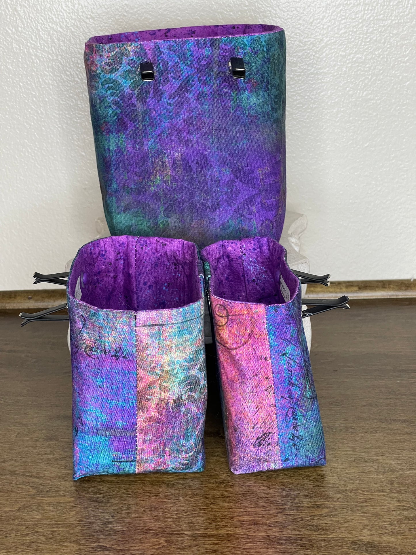 Car Vent Bag - Teal and Purple Grunge